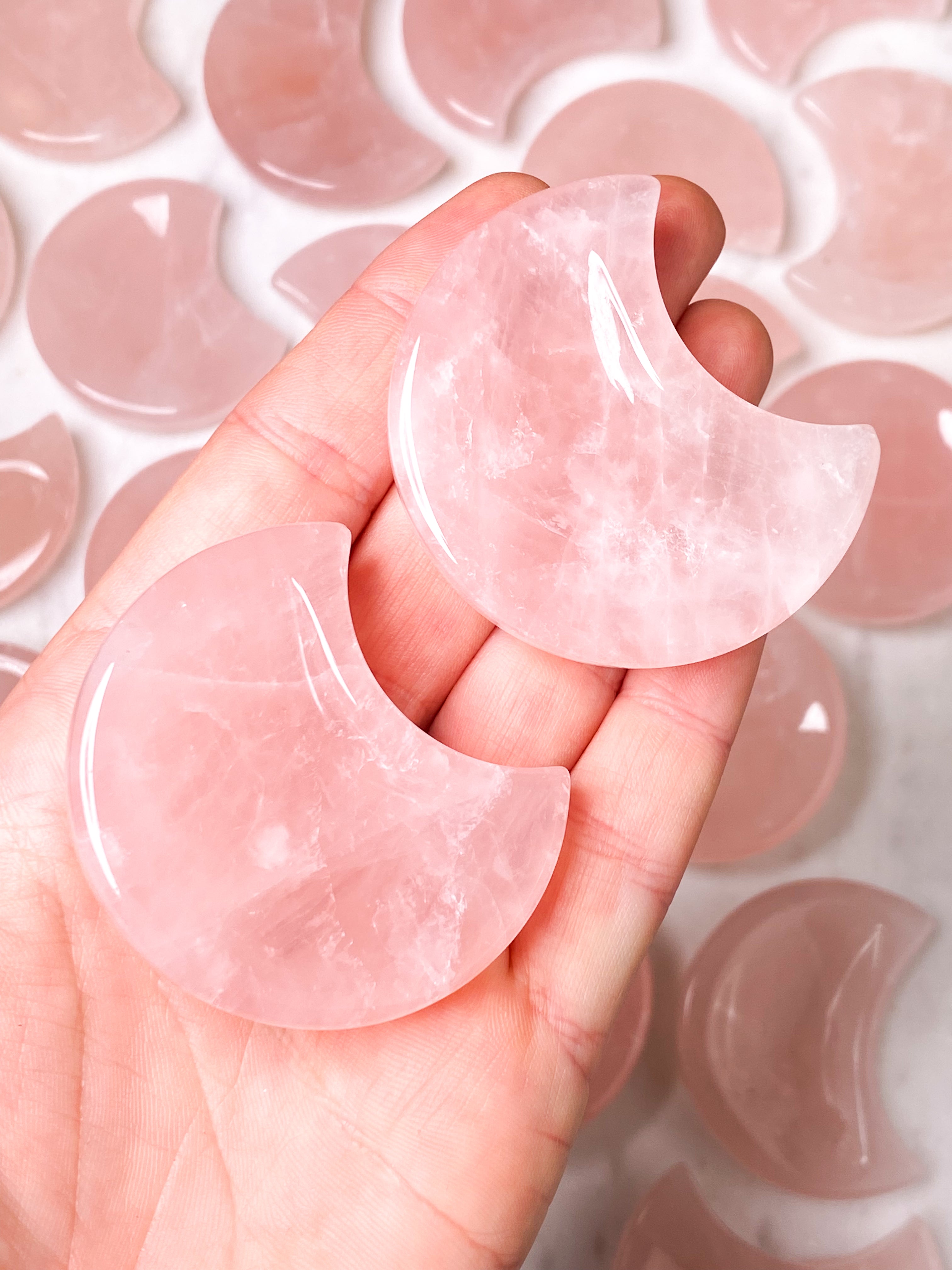 Rose Quartz Moon Bowl
