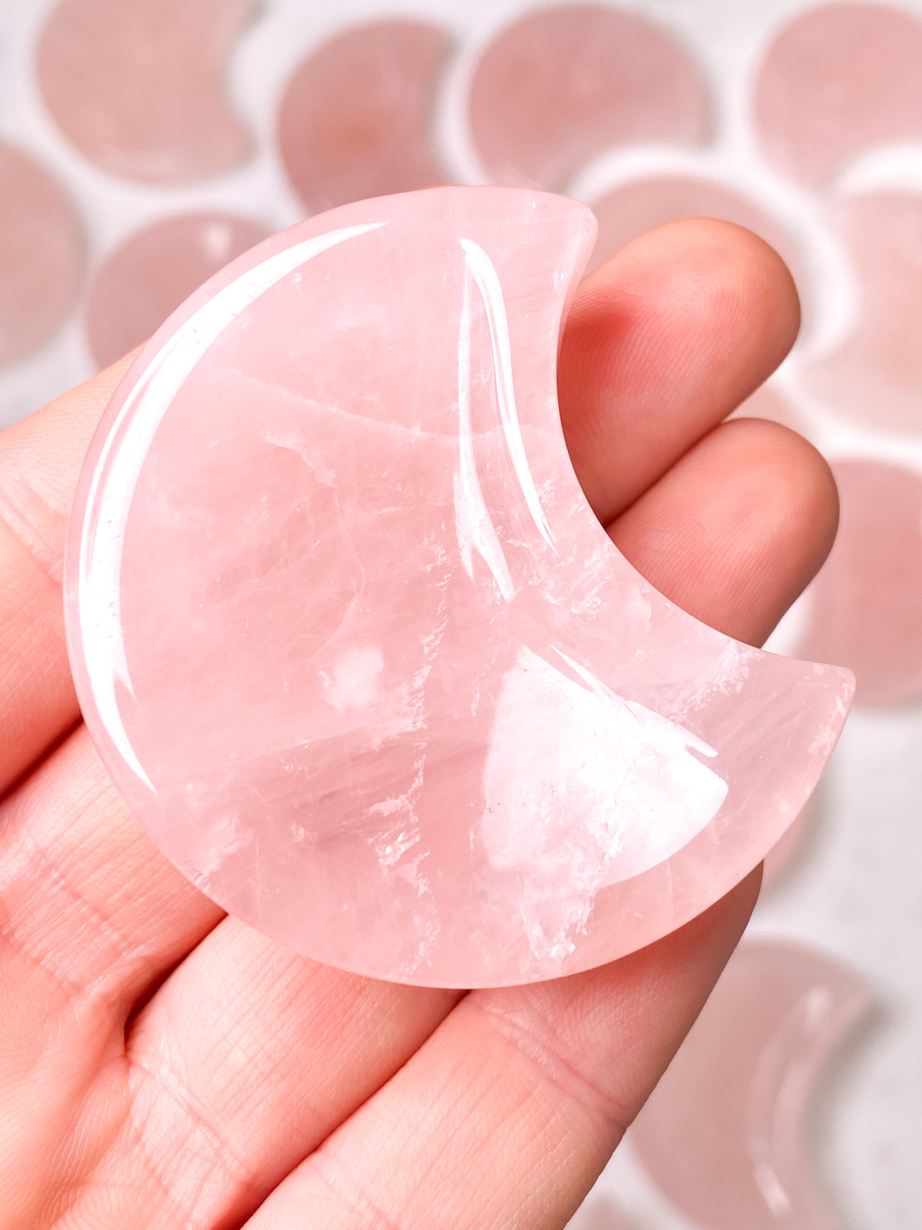Rose Quartz Moon Bowl