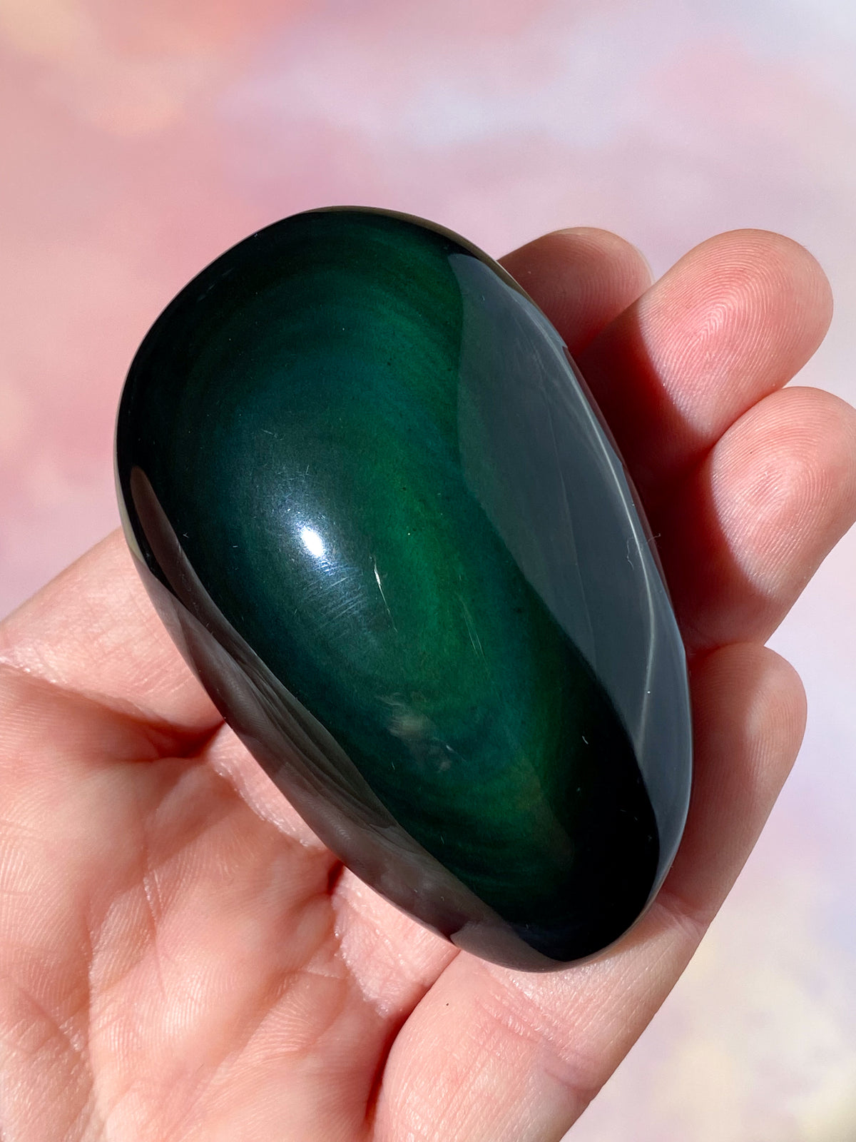 Regnbue Obsidian Palmstone (Nr. 8)