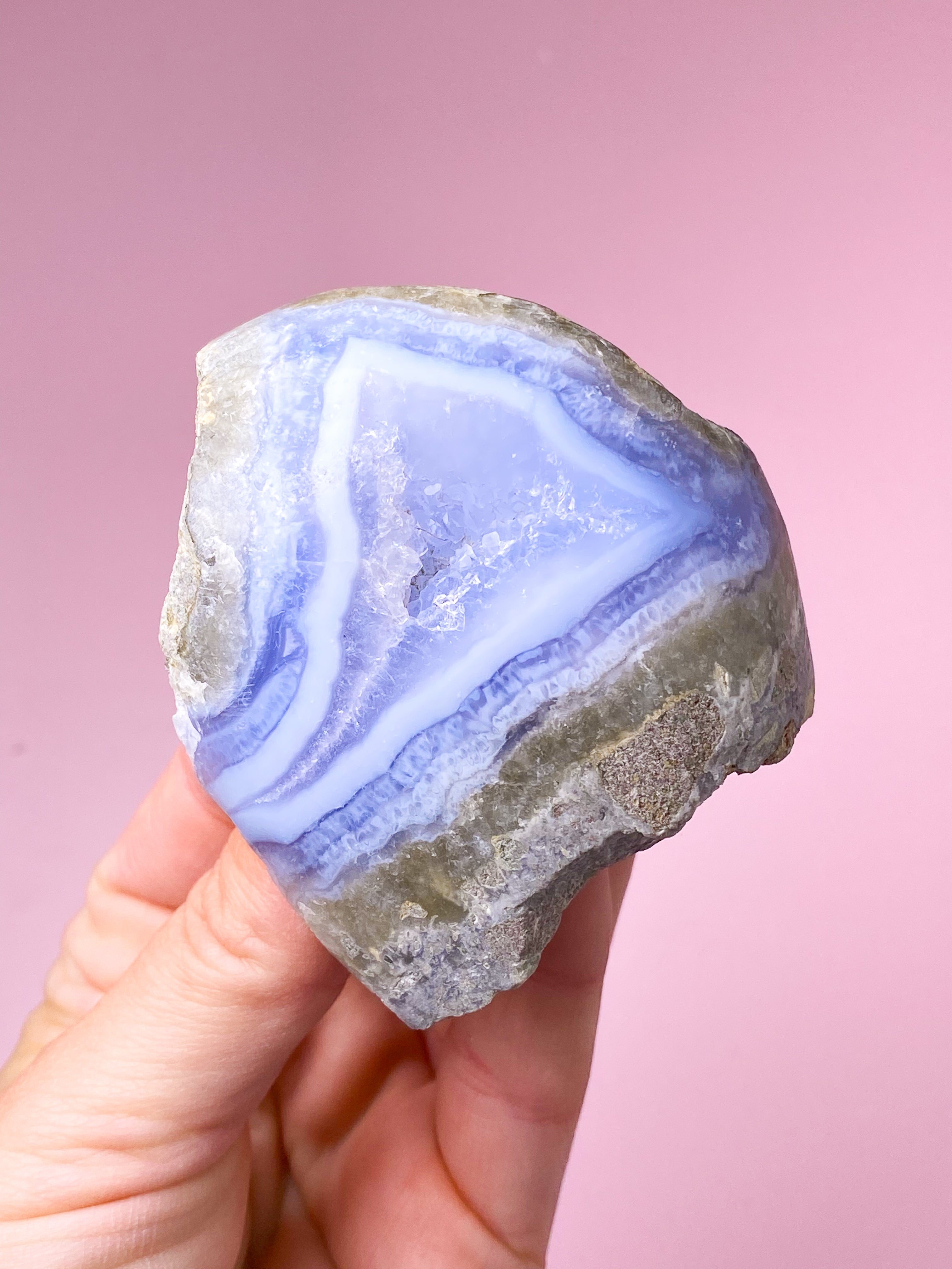 Blonde Agat Poleret Geode (Nr. 12)