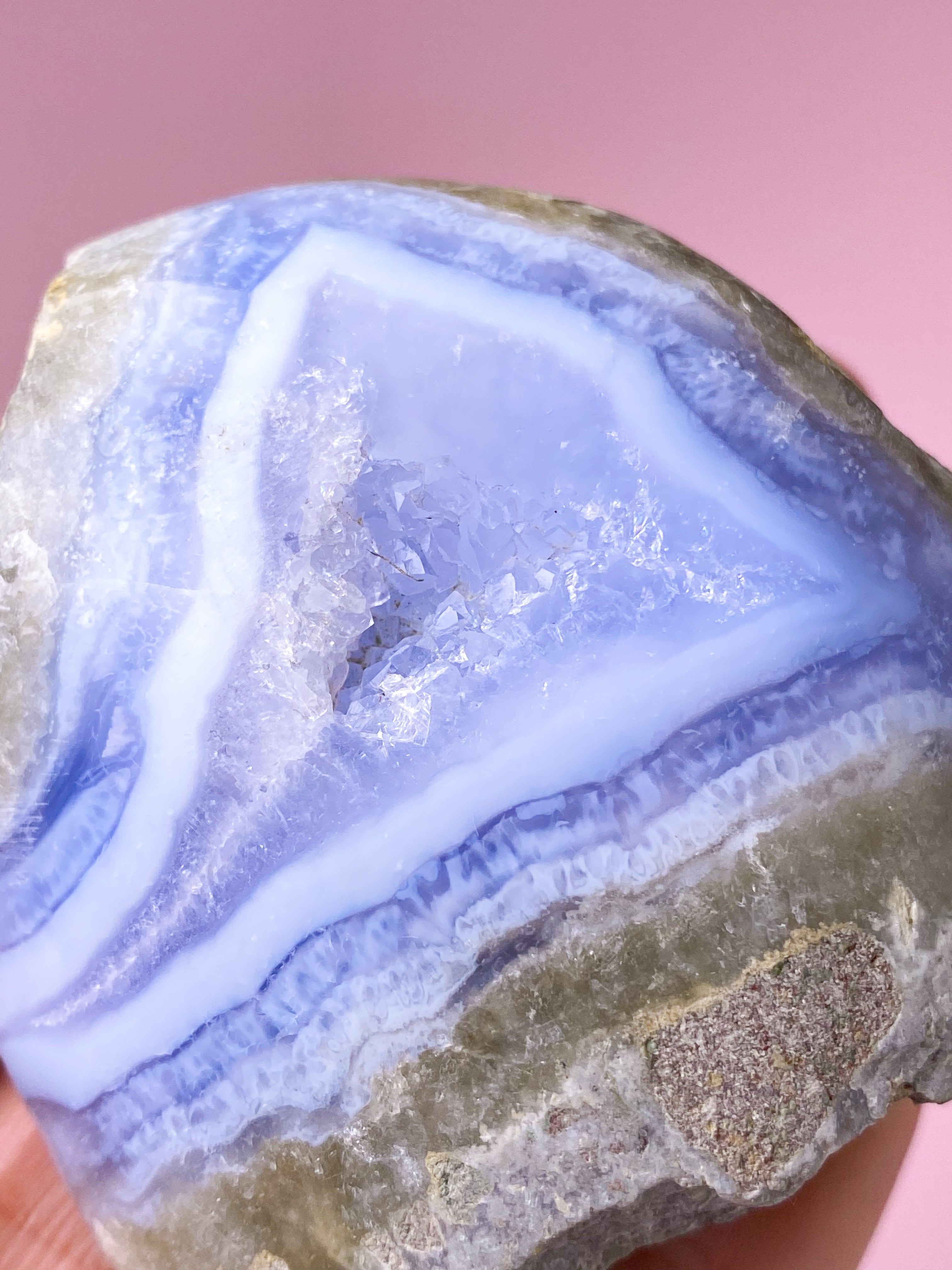 Blonde Agat Poleret Geode (Nr. 12)
