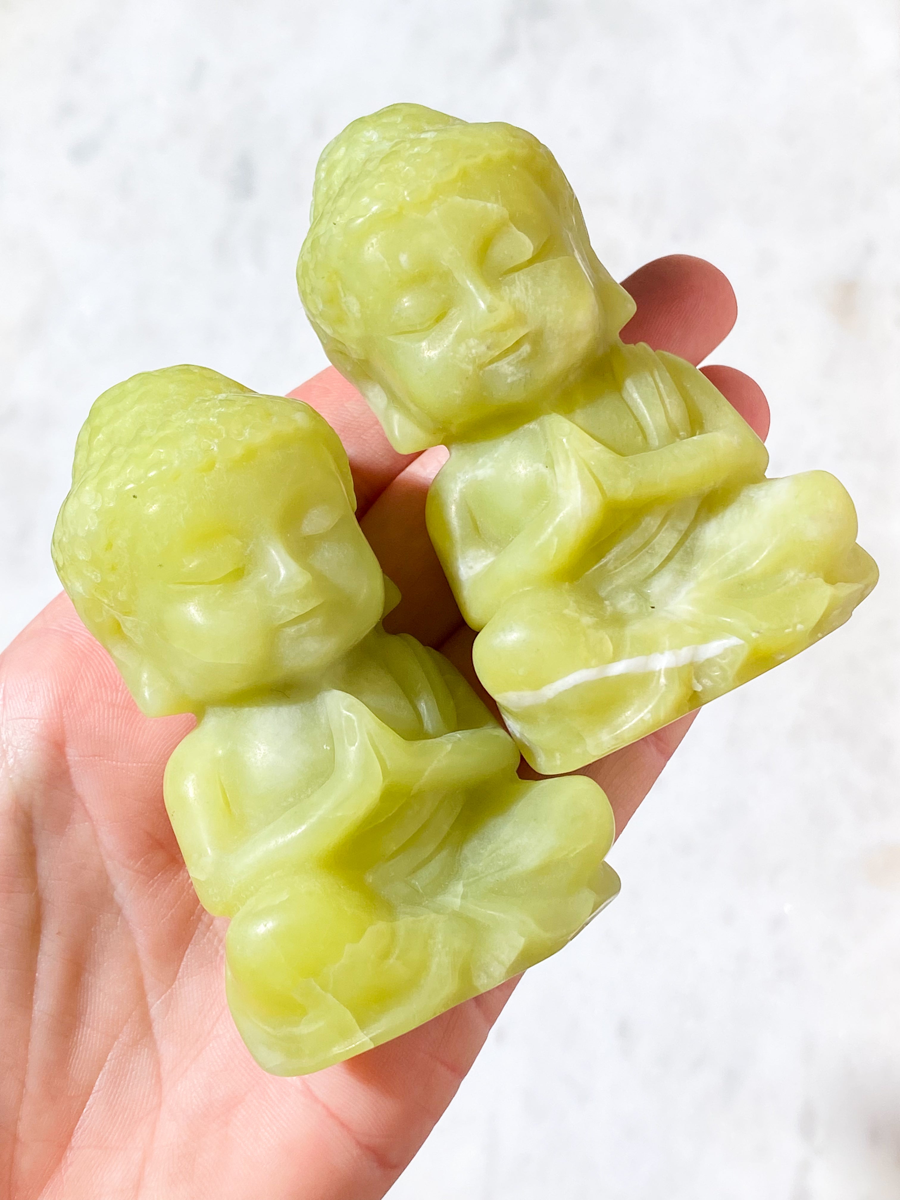 Lemon Serpentin Buddha