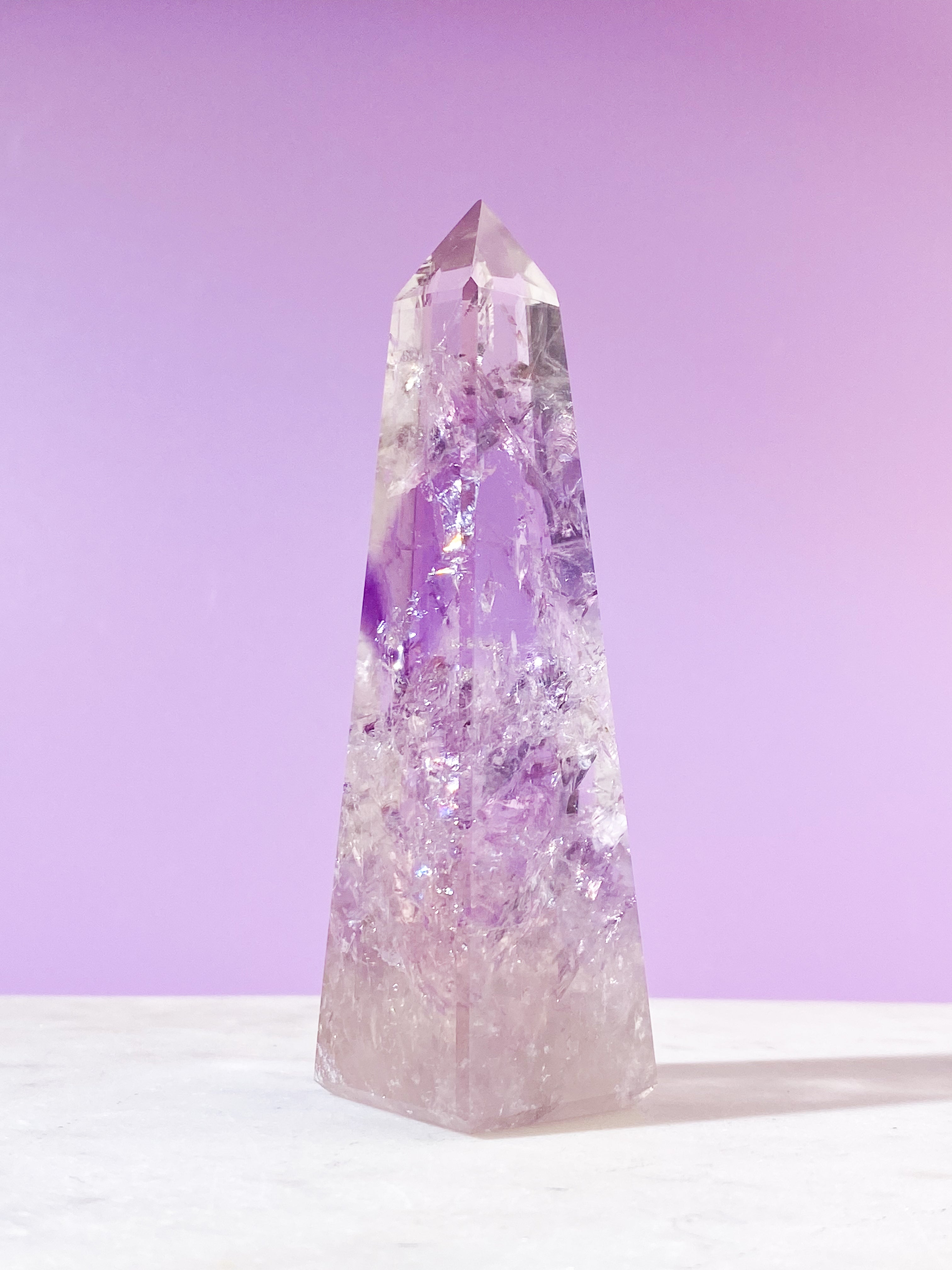 Smokey Fantom Ametyst Obelisk (Nr. 13)