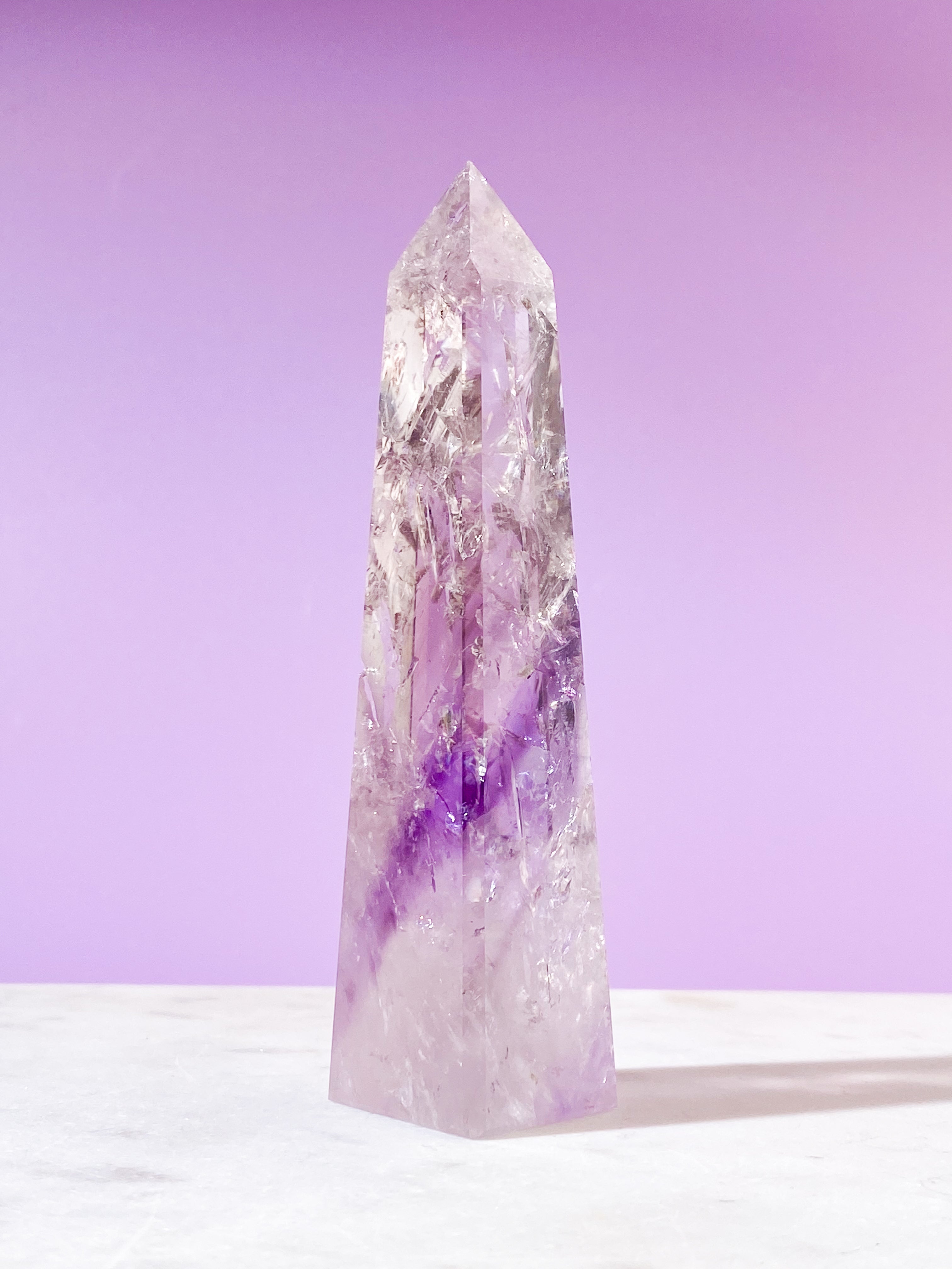 Smokey Fantom Ametyst Obelisk (Nr. 15)