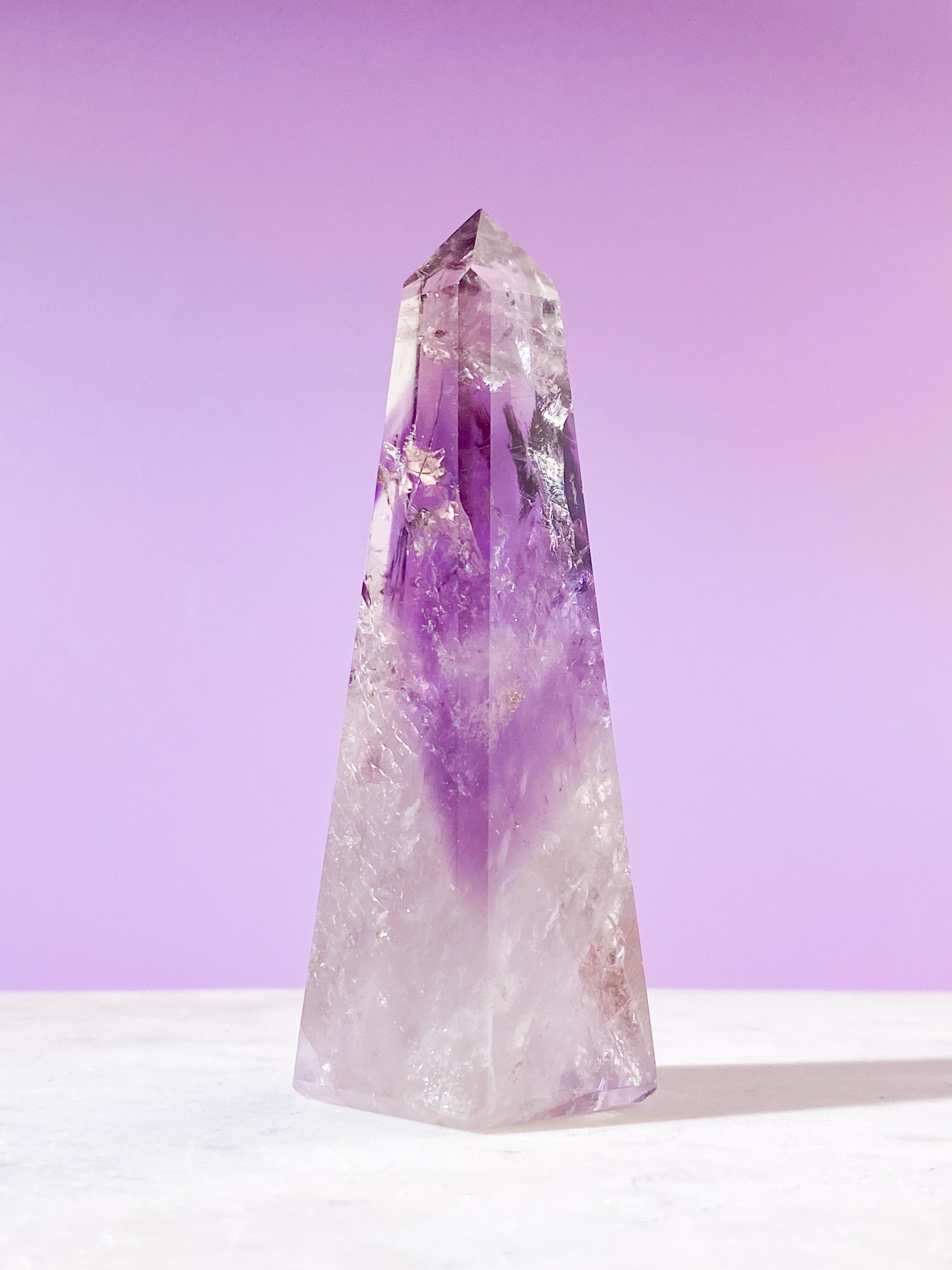 Smokey Fantom Ametyst Obelisk (Nr. 24)