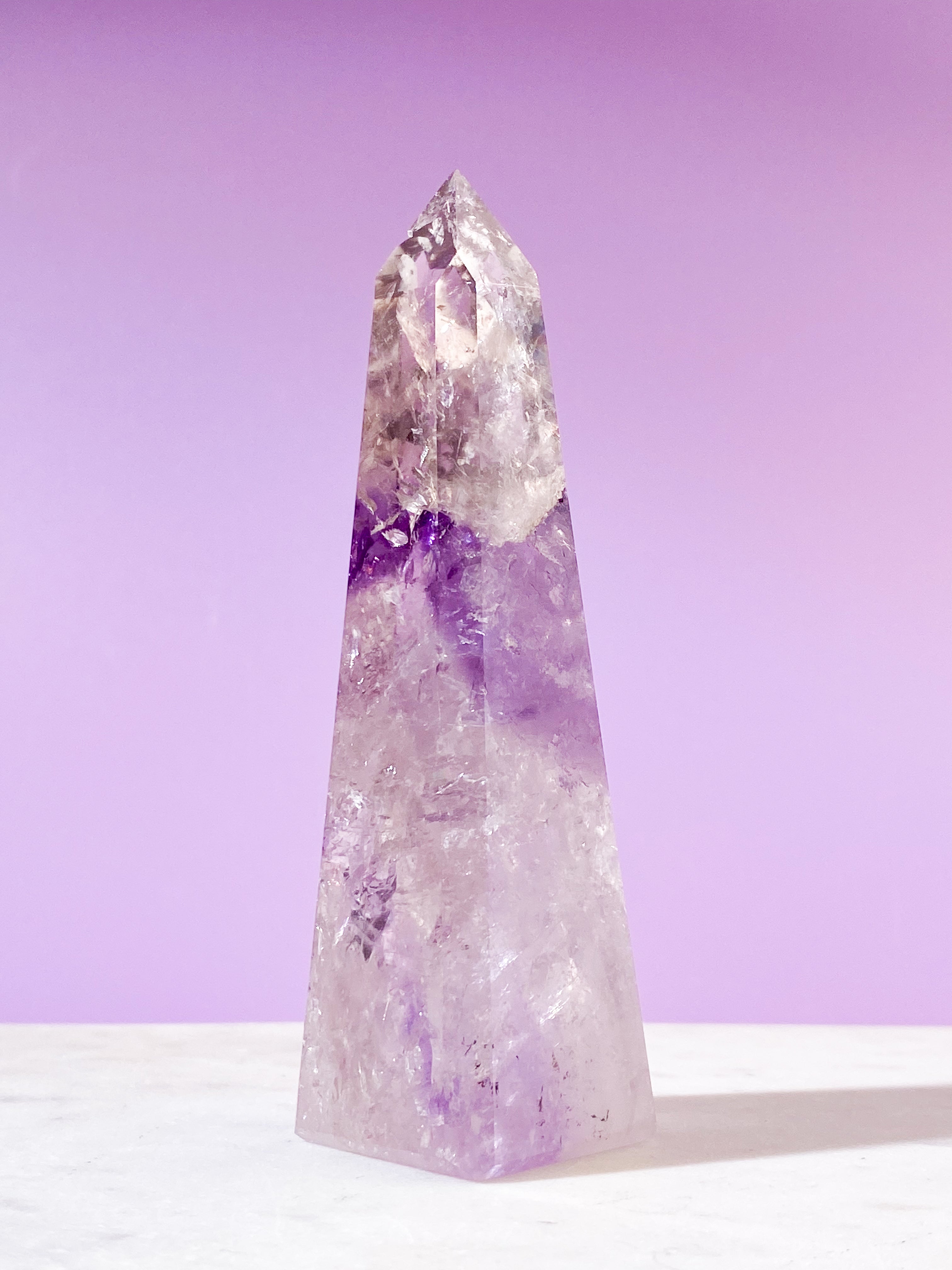Smokey Fantom Ametyst Obelisk (Nr. 25)