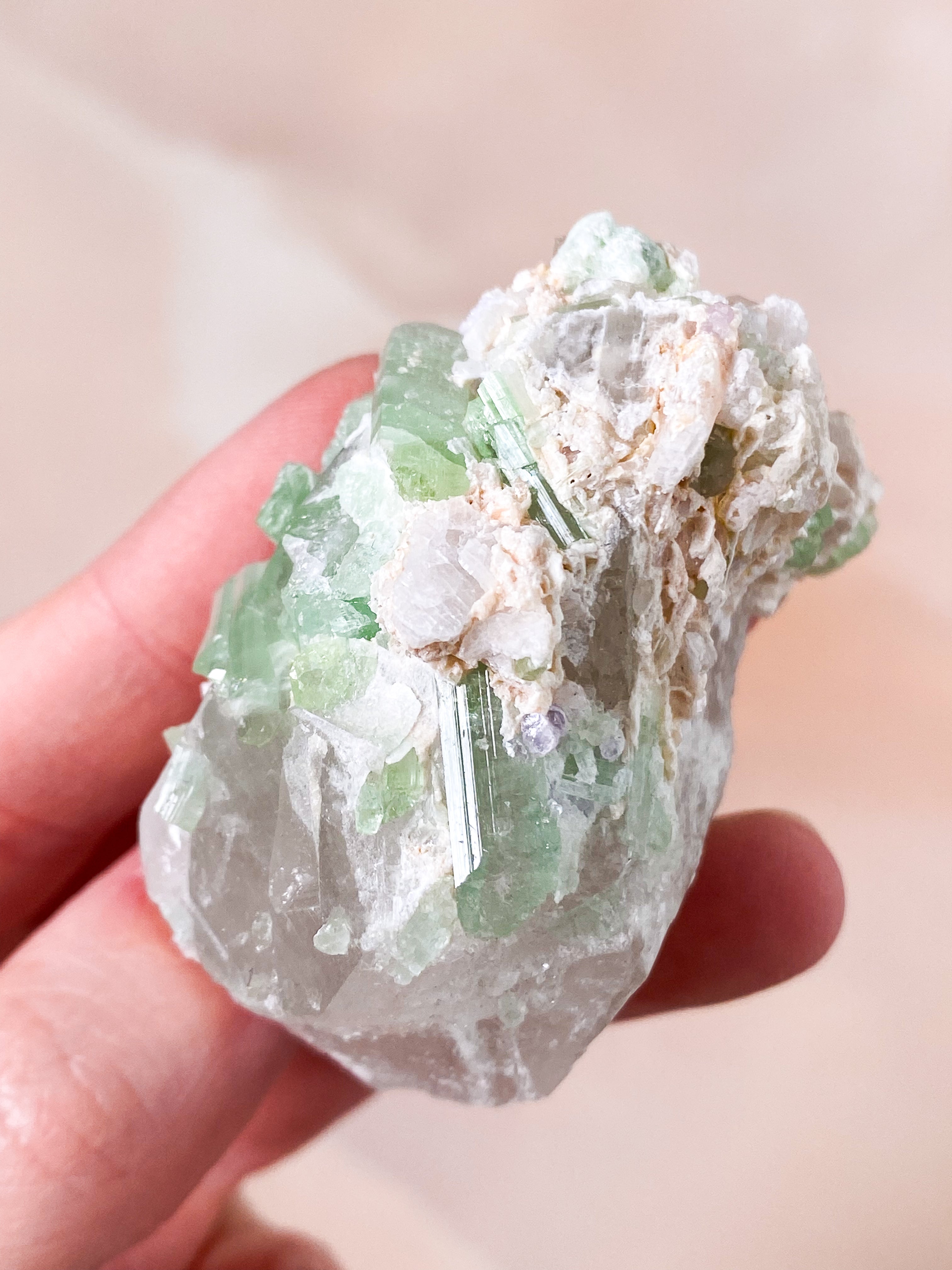 Grøn Turmalin Klynge (Nr. 4)