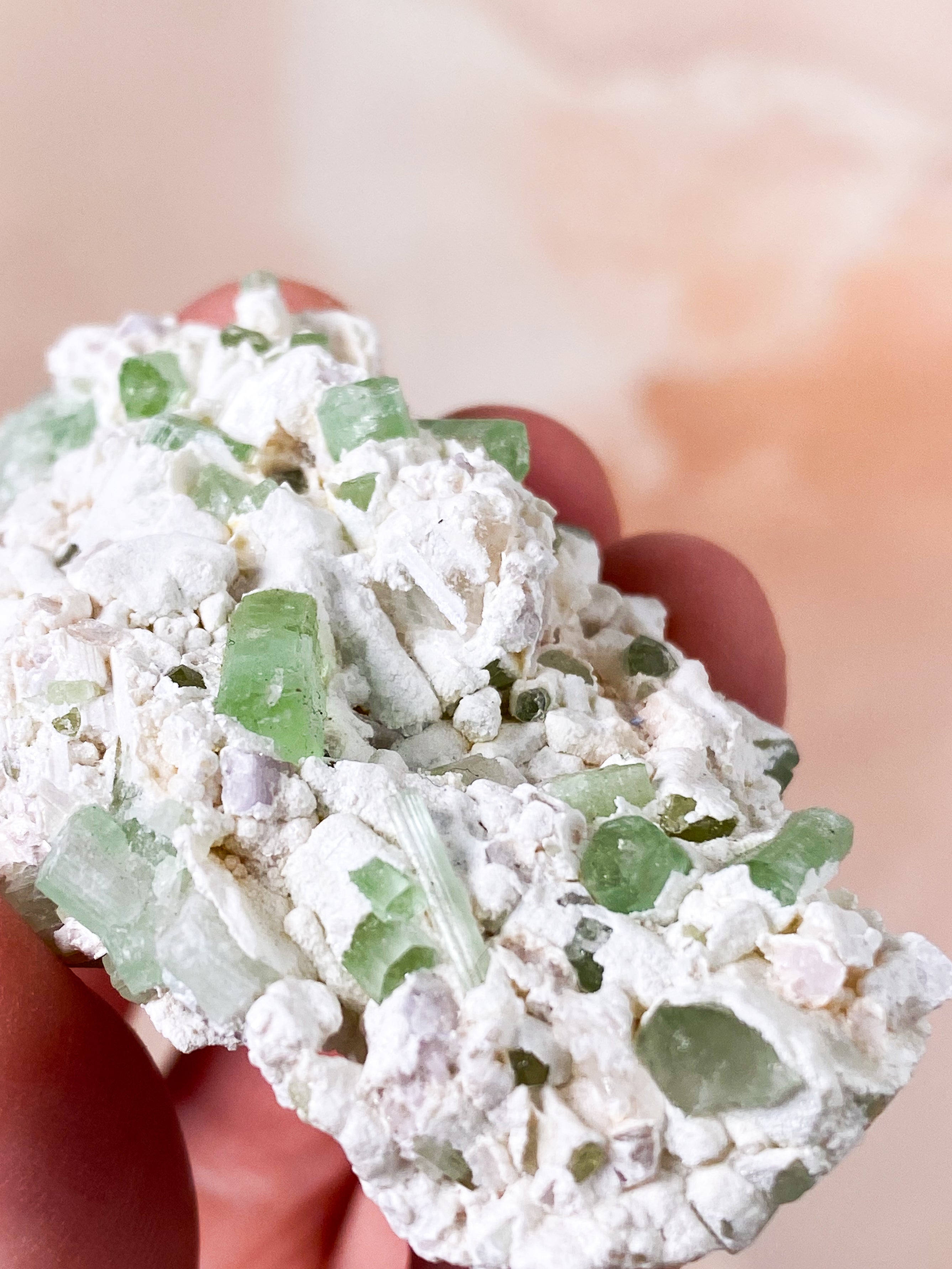 Grøn Turmalin Klynge (Nr. 5)