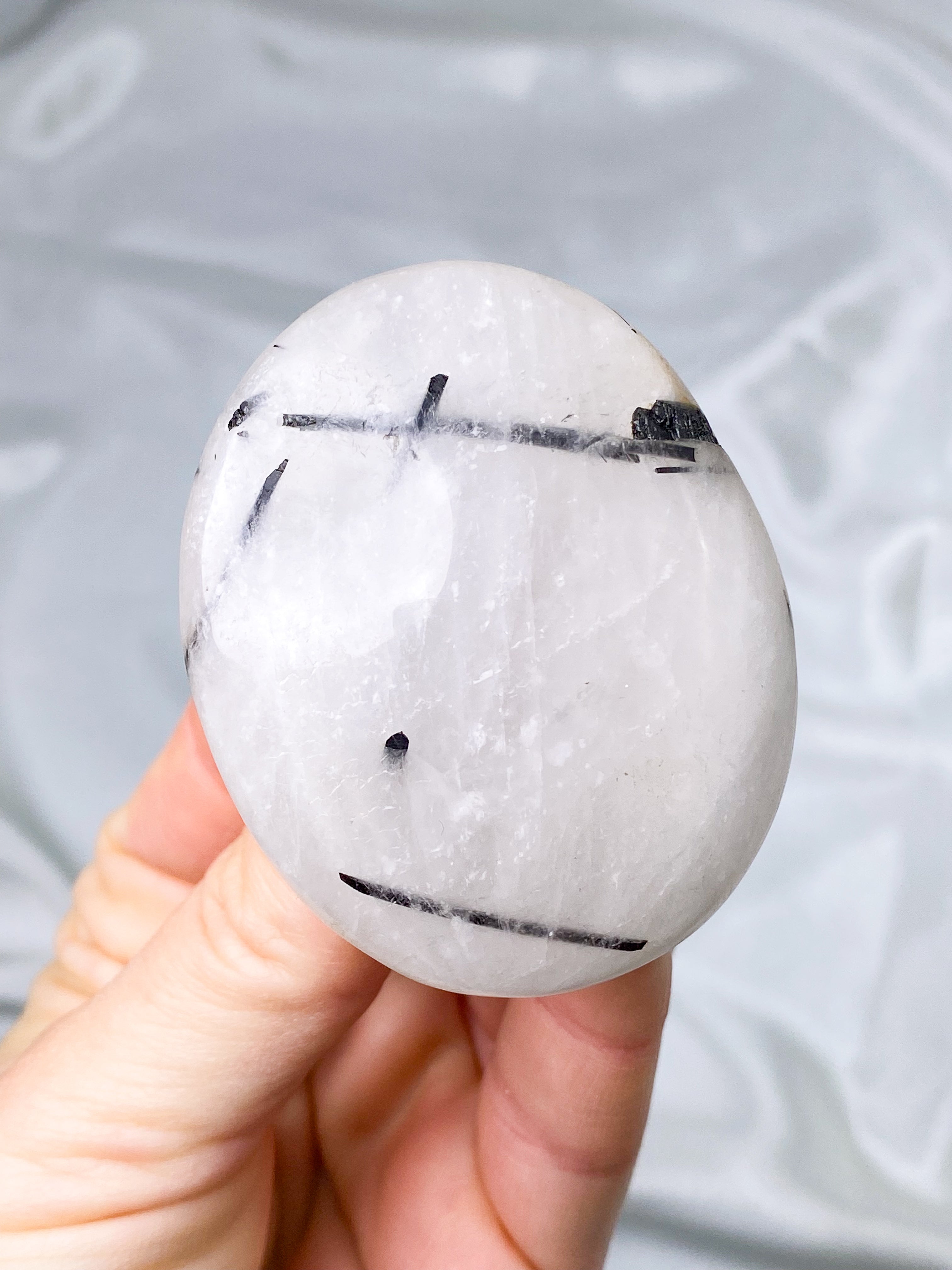 Turmalin Kvarts Palmstone (Nr. 7)