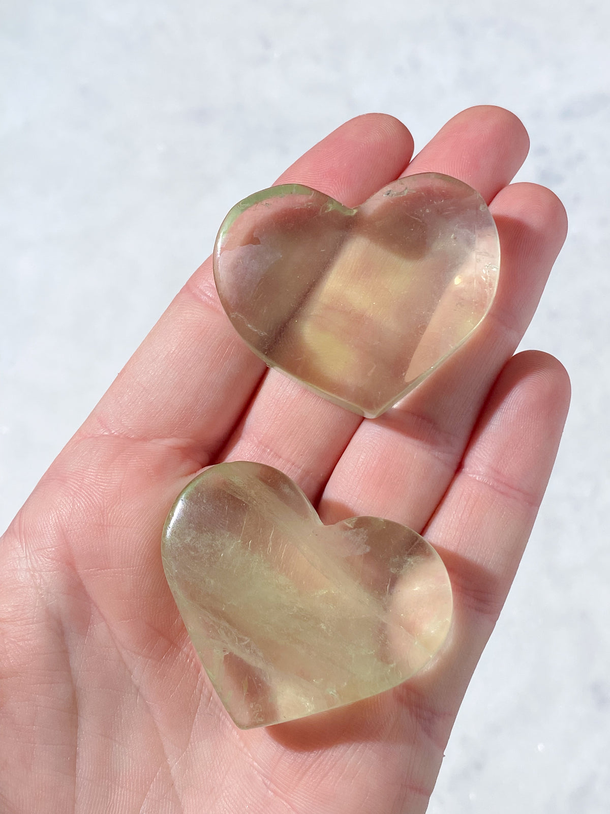 Grøn Fluorit Hjerte