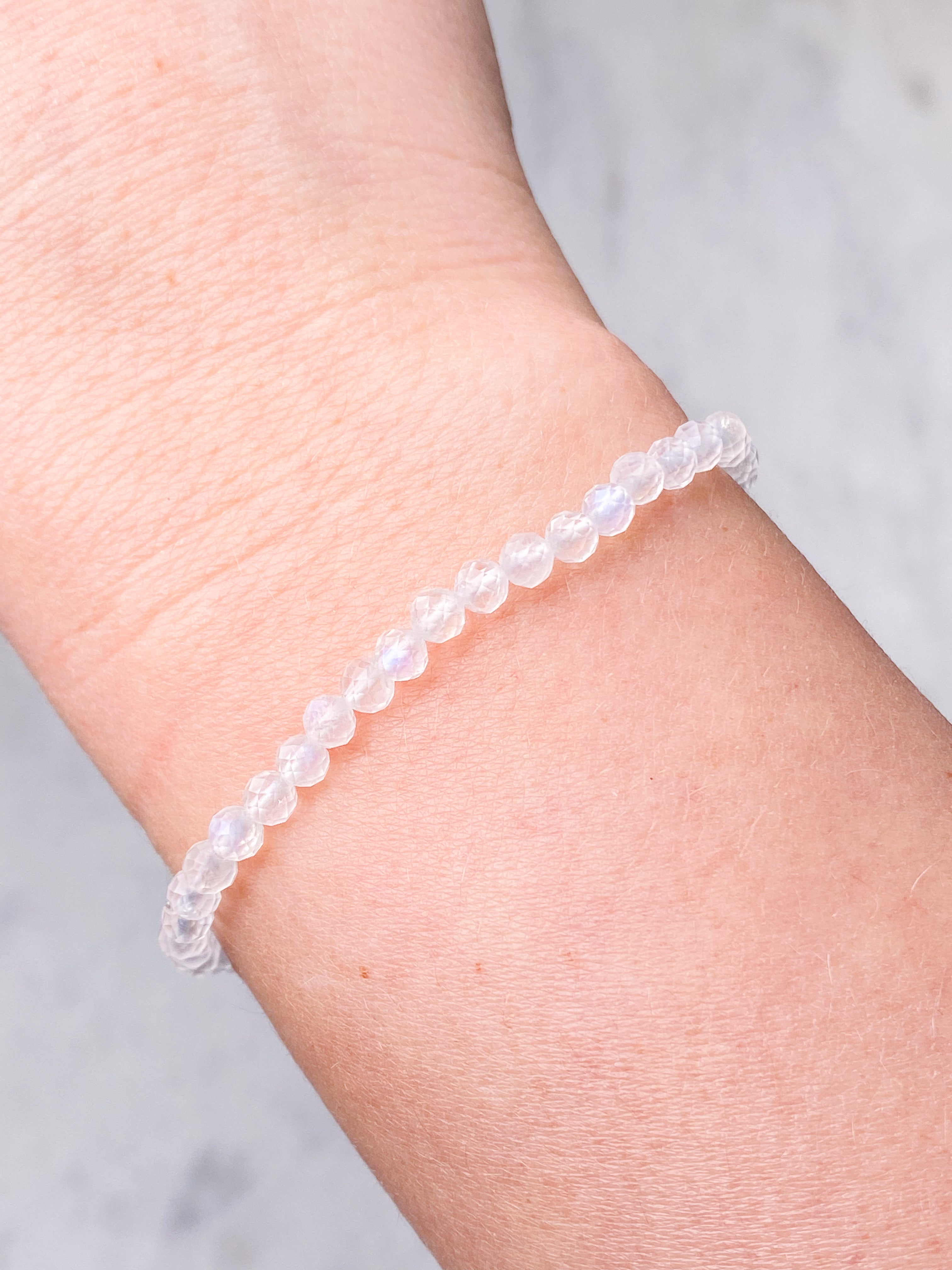 Regnbue Månesten Armbånd (Facet)