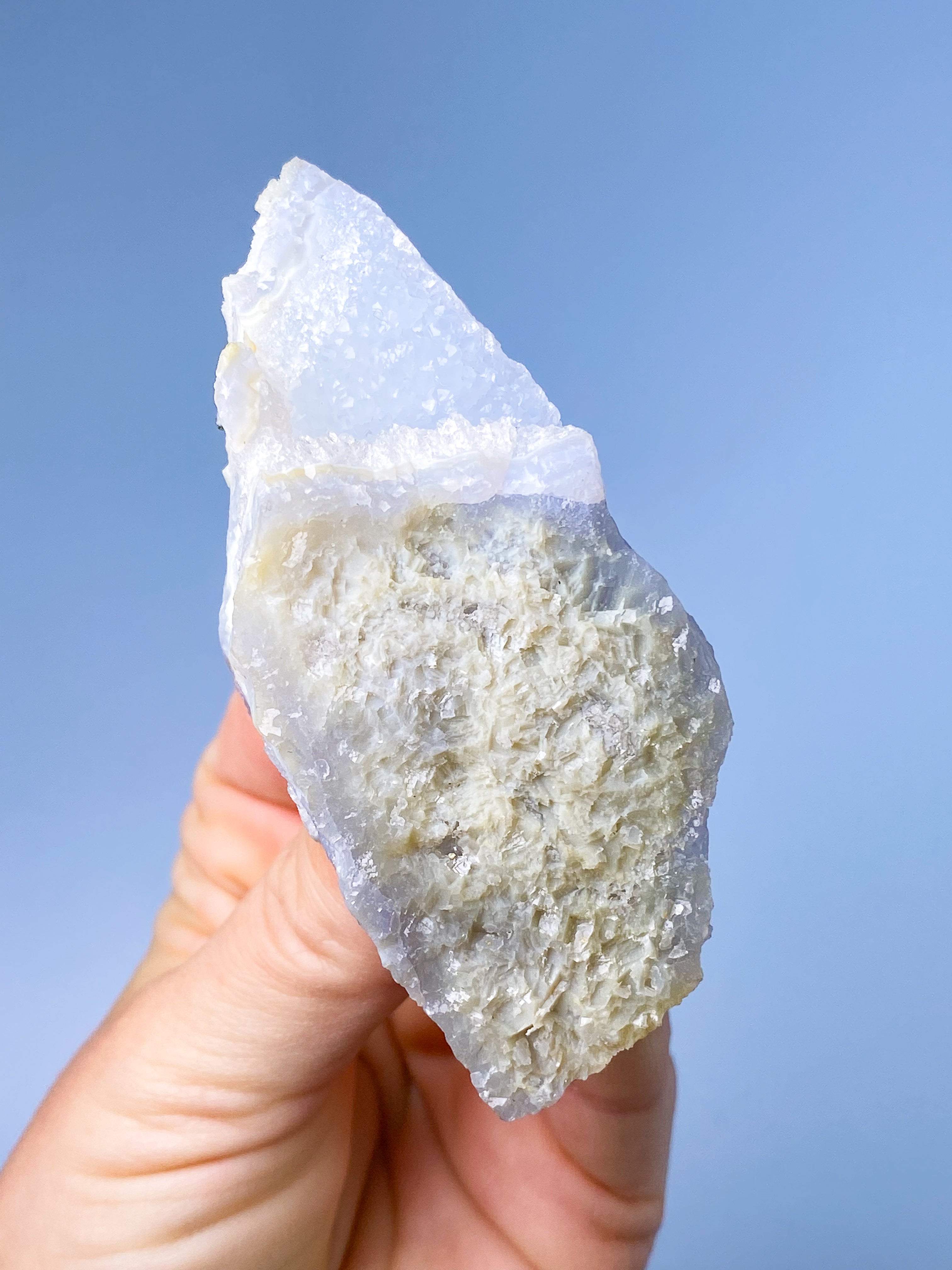 Druzy Blonde Agat Klynge (Nr. 10)