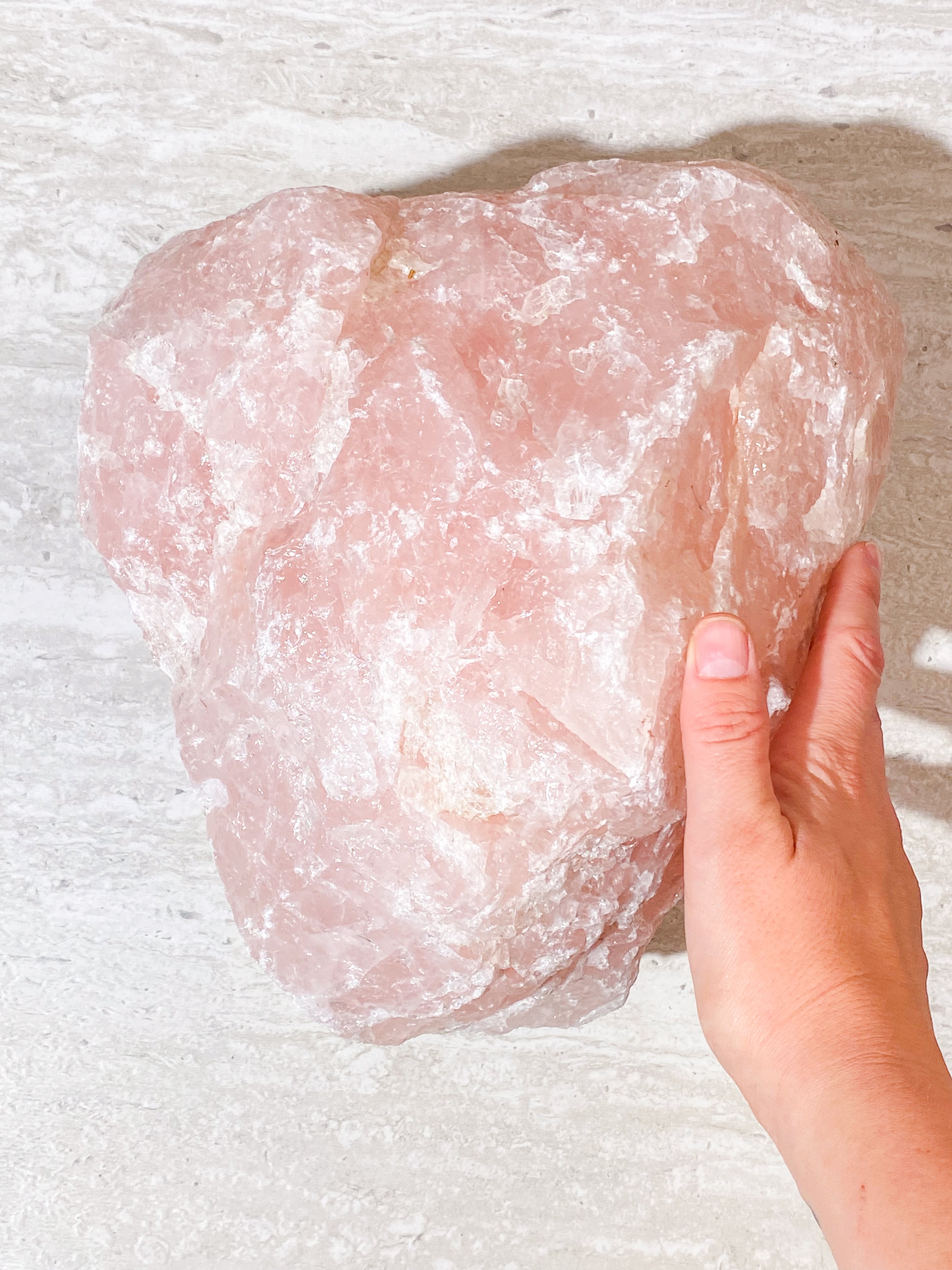 Kæmpe Rå Rosakvarts (Nr. 8) 12,7 kg.