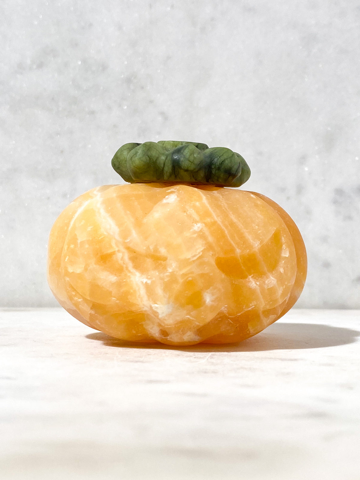 Orange Calcit Græskar M. Jade (Nr. 5)