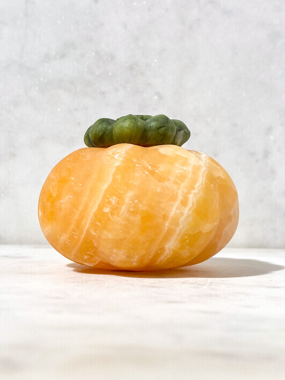 Orange Calcit Græskar M. Jade (Nr. 5)