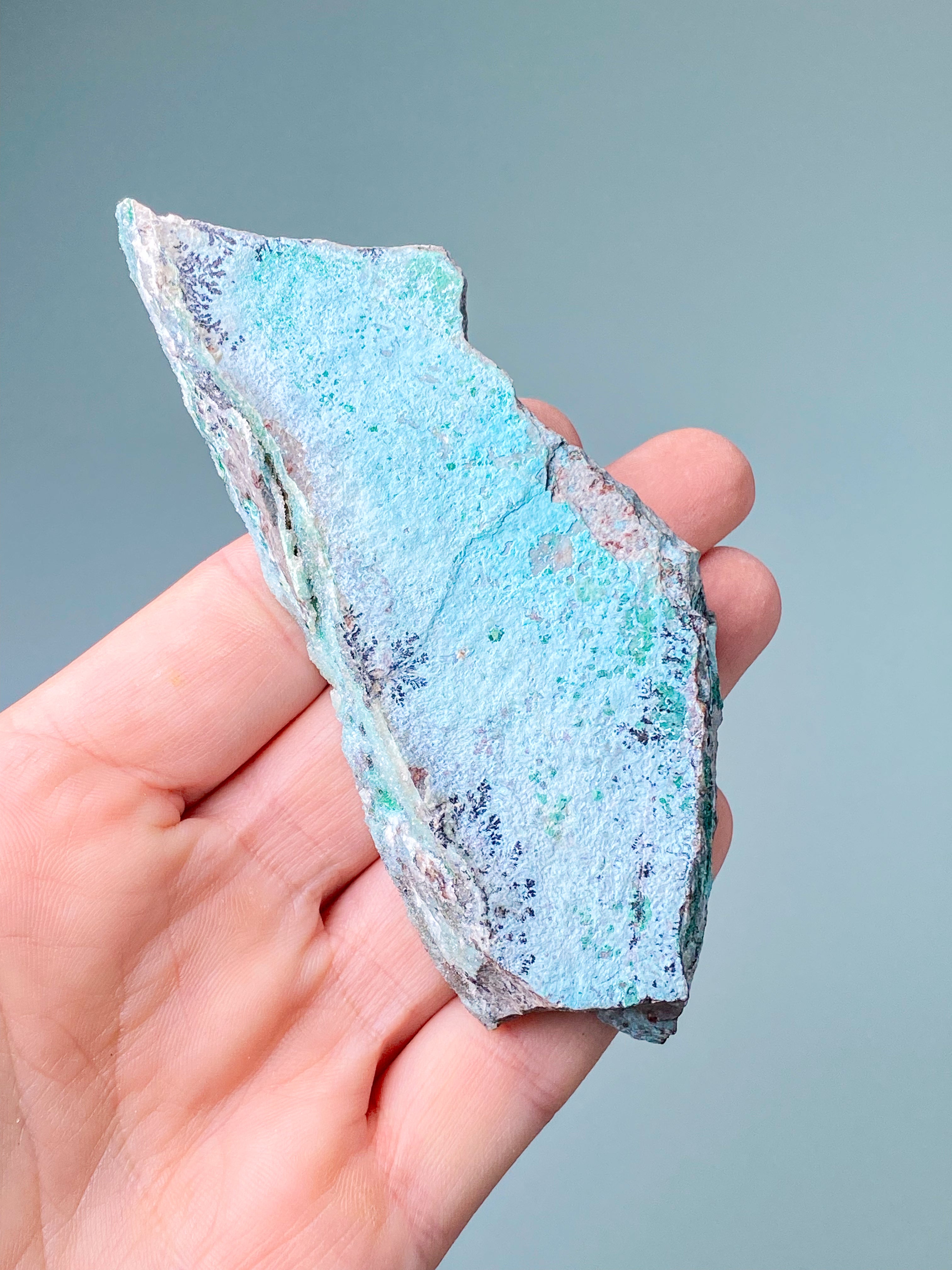 Druzy Chrysocolla Klynge (Nr. 4)
