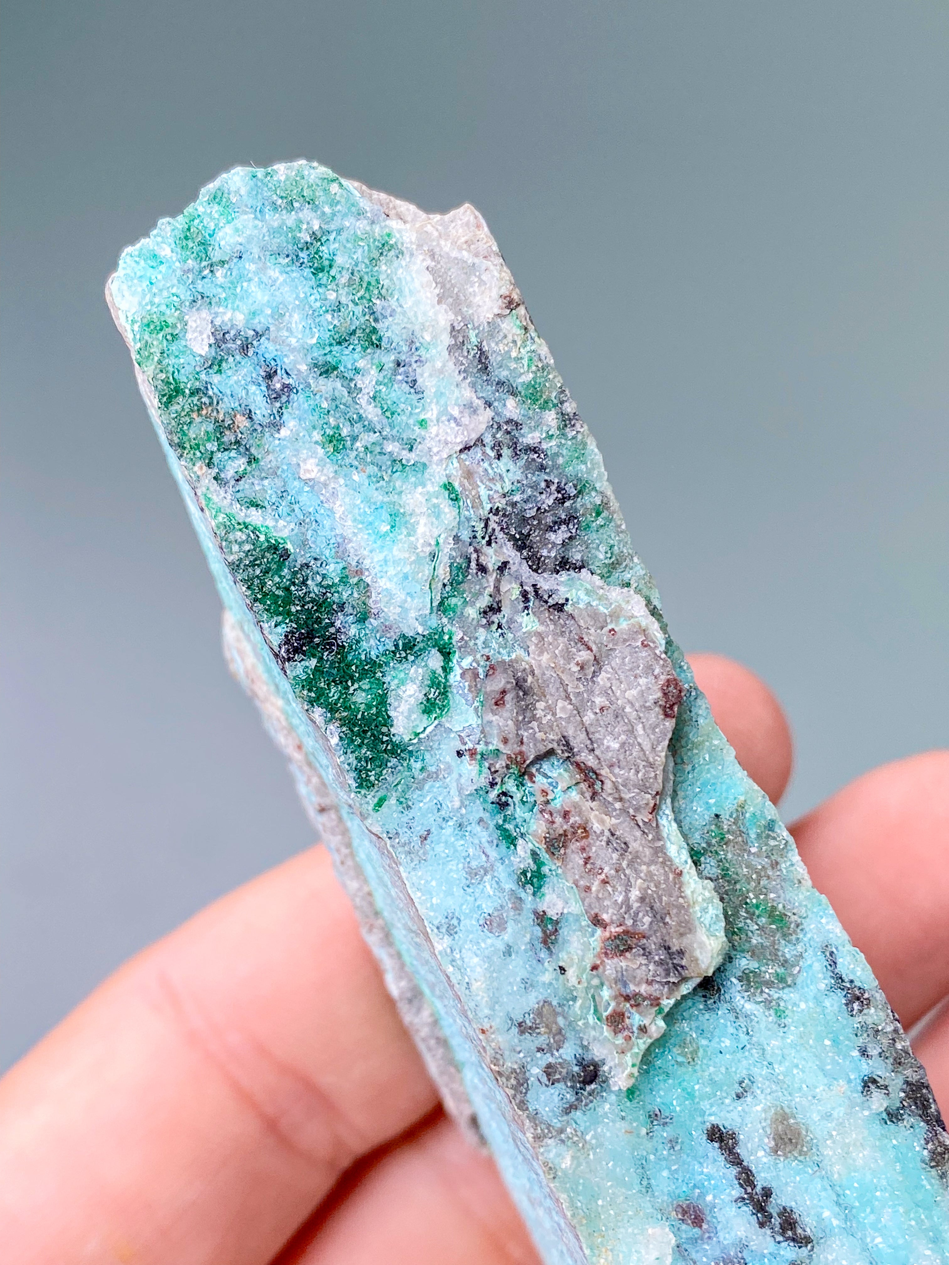 Druzy Chrysocolla Klynge (Nr. 4)