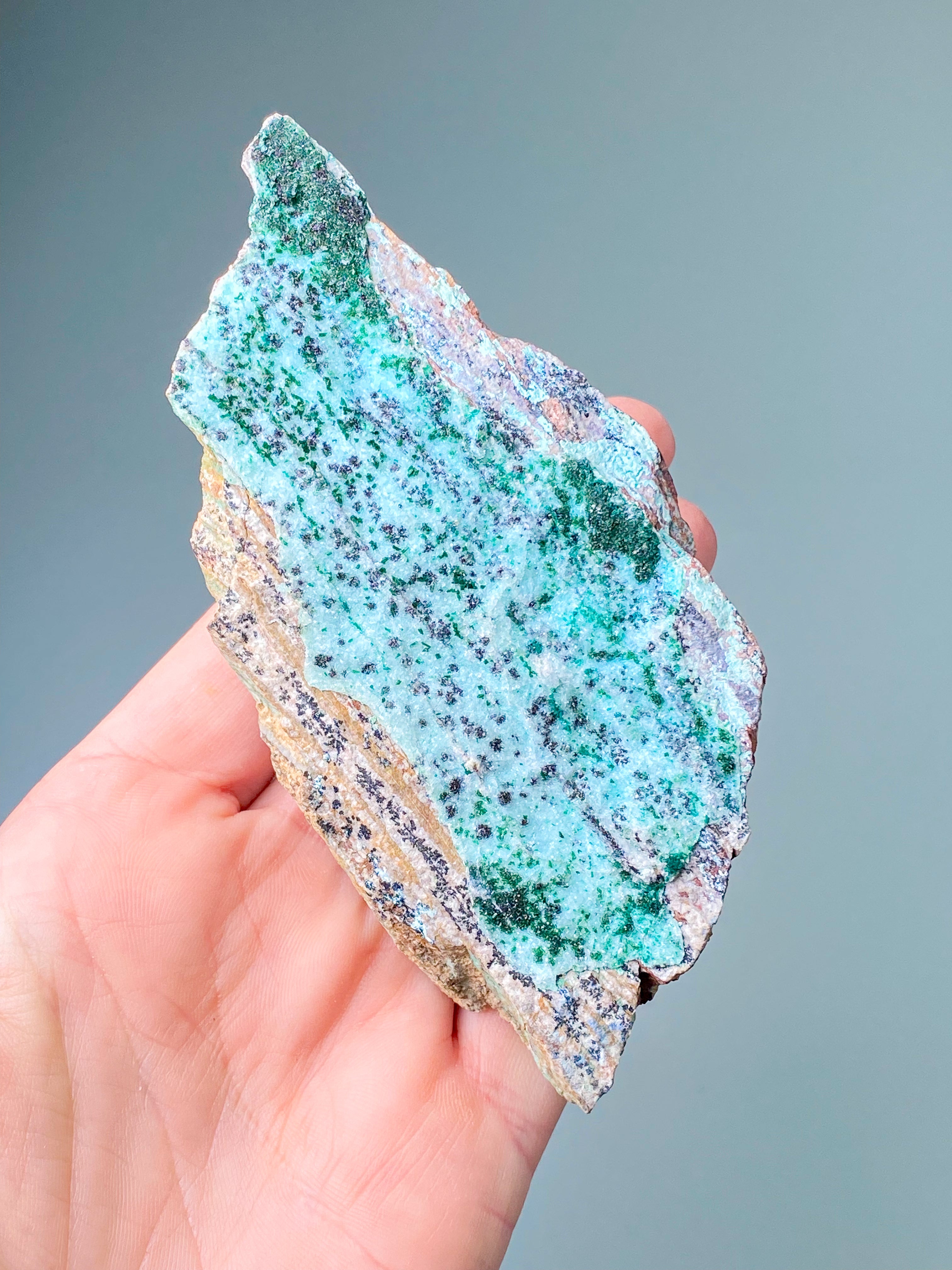 Druzy Chrysocolla Klynge (Nr. 5)