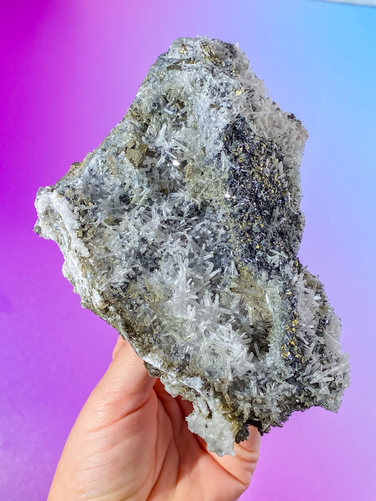 Galena Klynge Med Pyrit & Calcit (Nr. 7)
