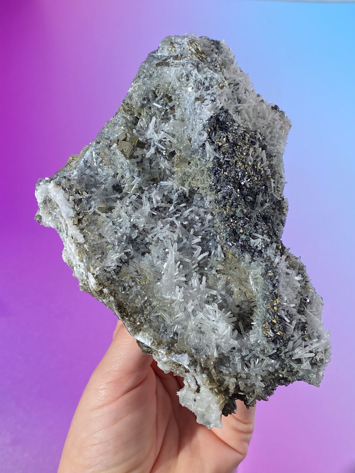Galena Klynge Med Pyrit & Calcit (Nr. 7)