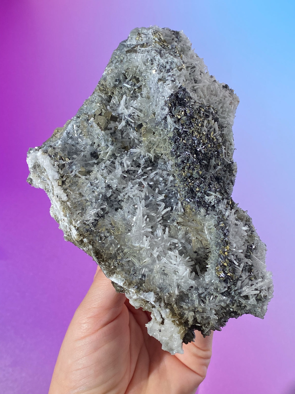 Galena Klynge Med Pyrit & Calcit (Nr. 7)