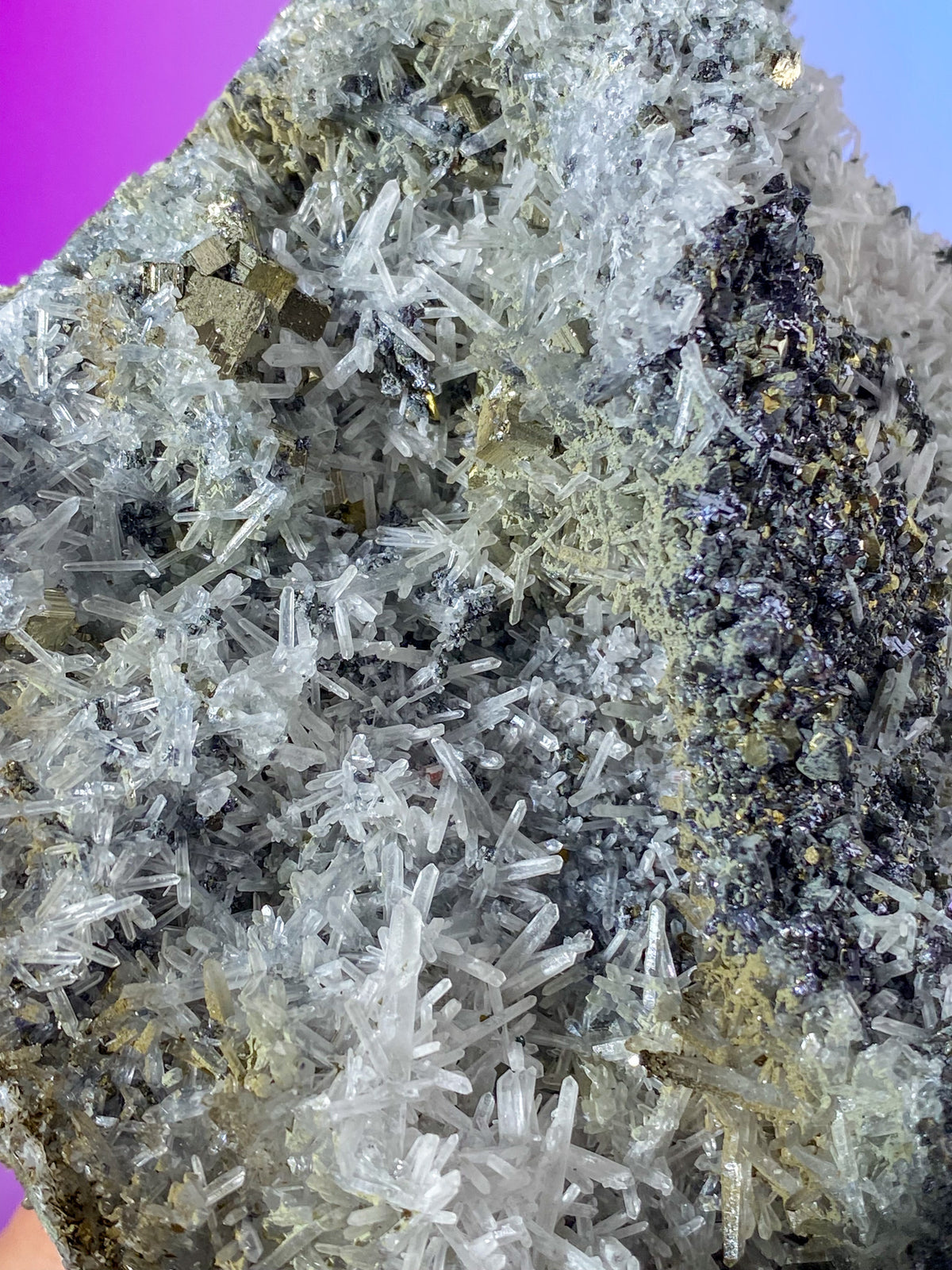 Galena Klynge Med Pyrit & Calcit (Nr. 7)