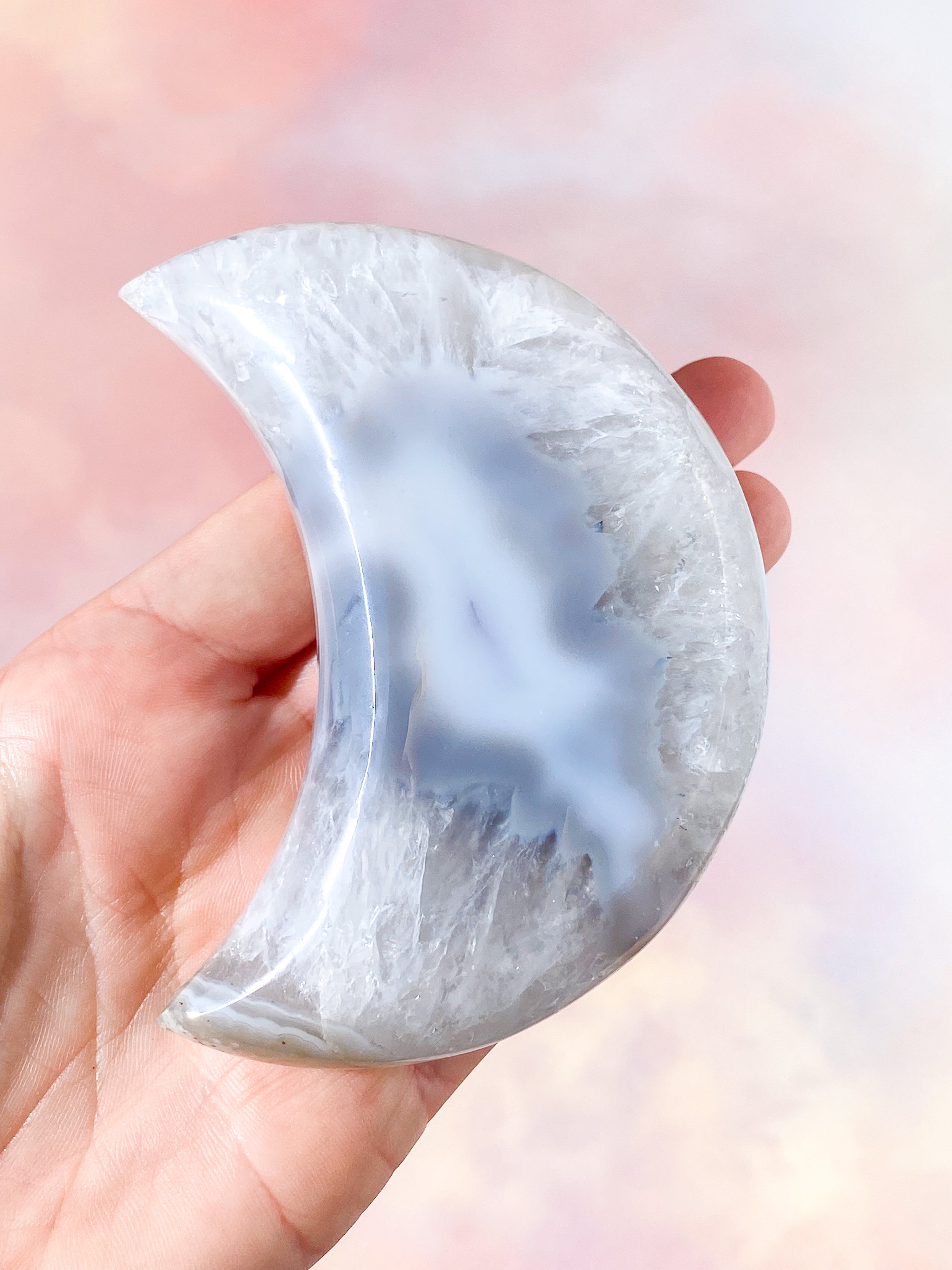 Druzy Agat Måne (Nr. 1)