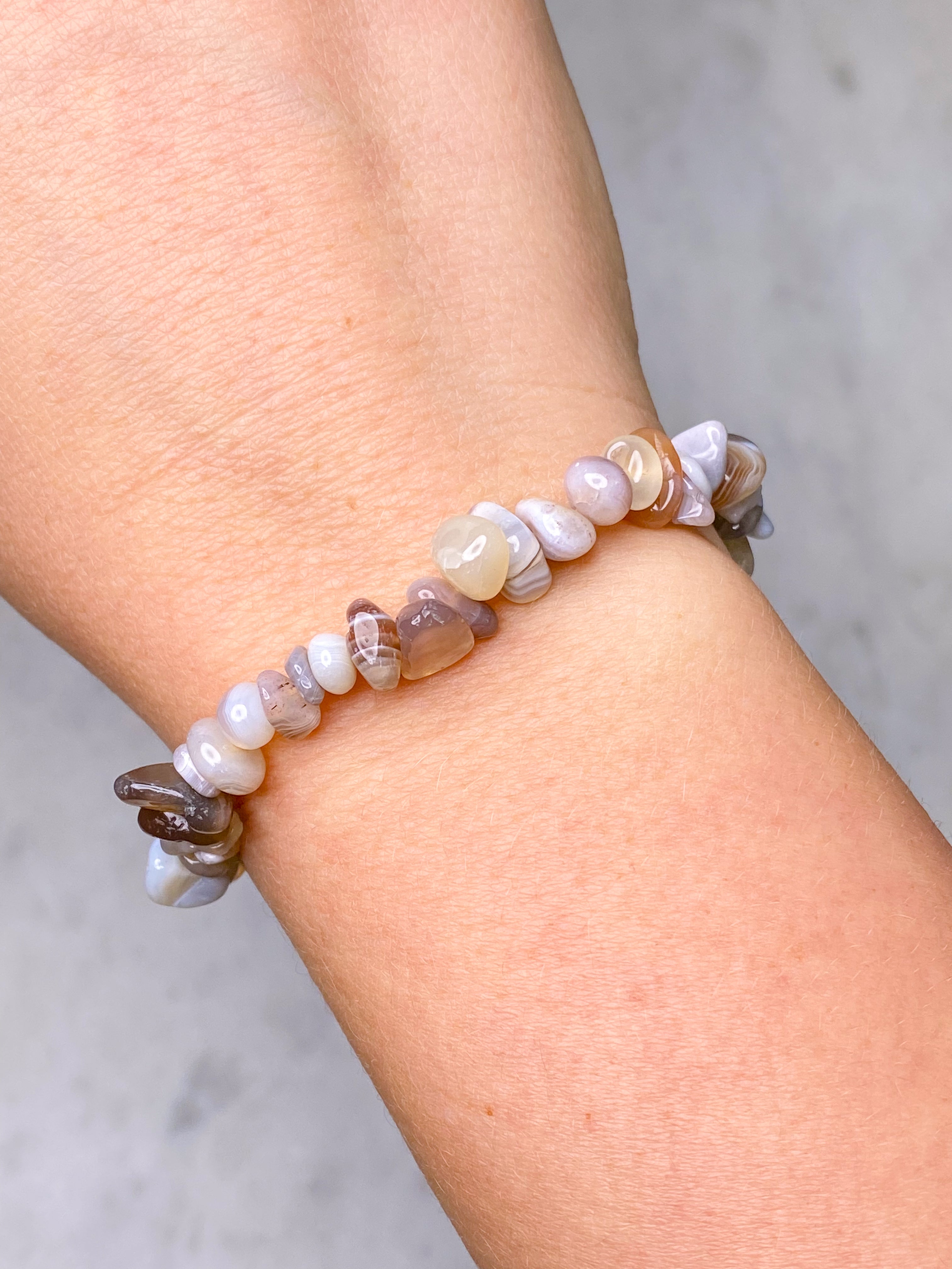 Armband med Botswana Agatflis