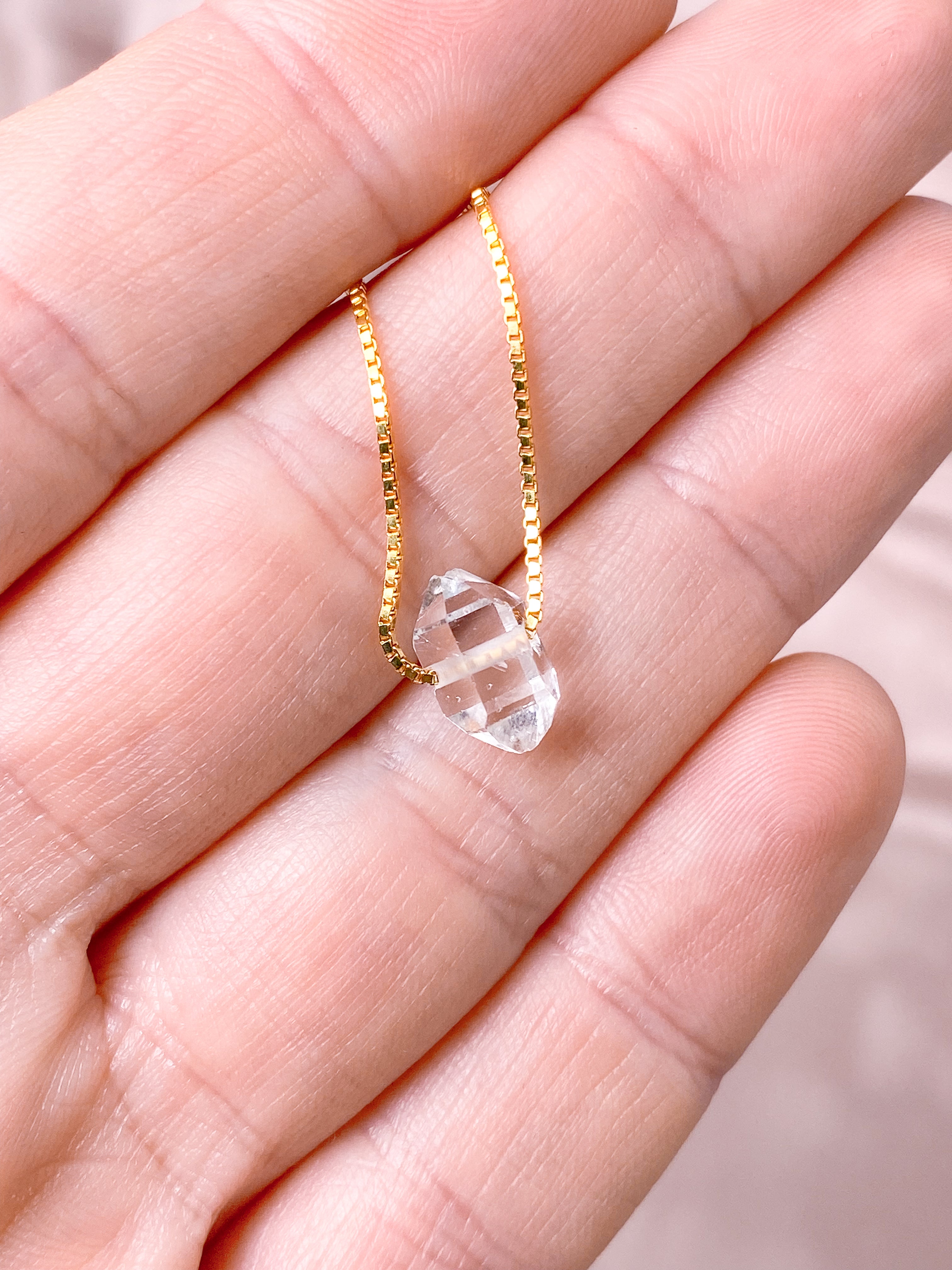 Herkimer Diamant Halskæde (Nr. 1) Eksklusiv Kvalitet