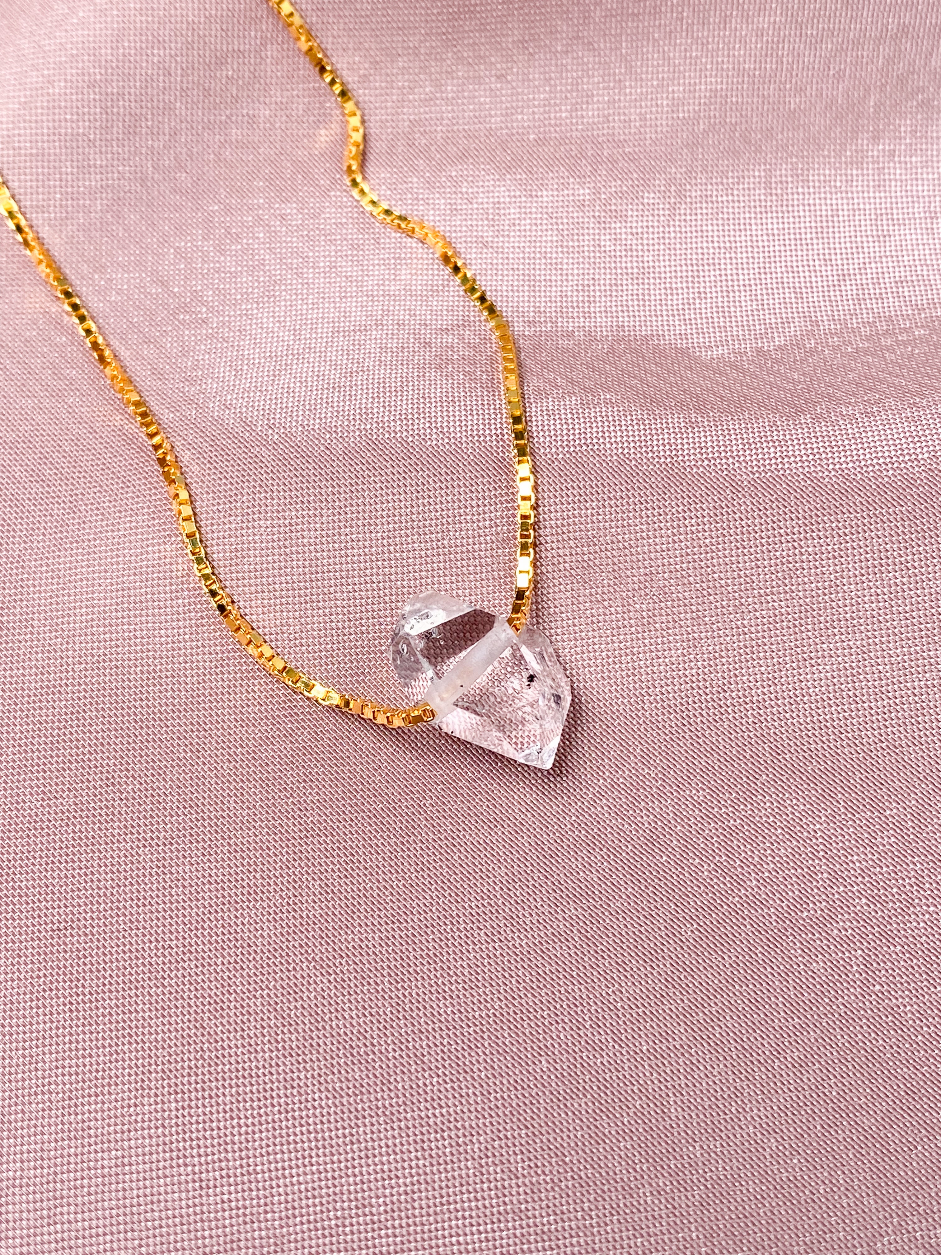 Herkimer Diamant Halskæde (Nr. 2) Eksklusiv Kvalitet