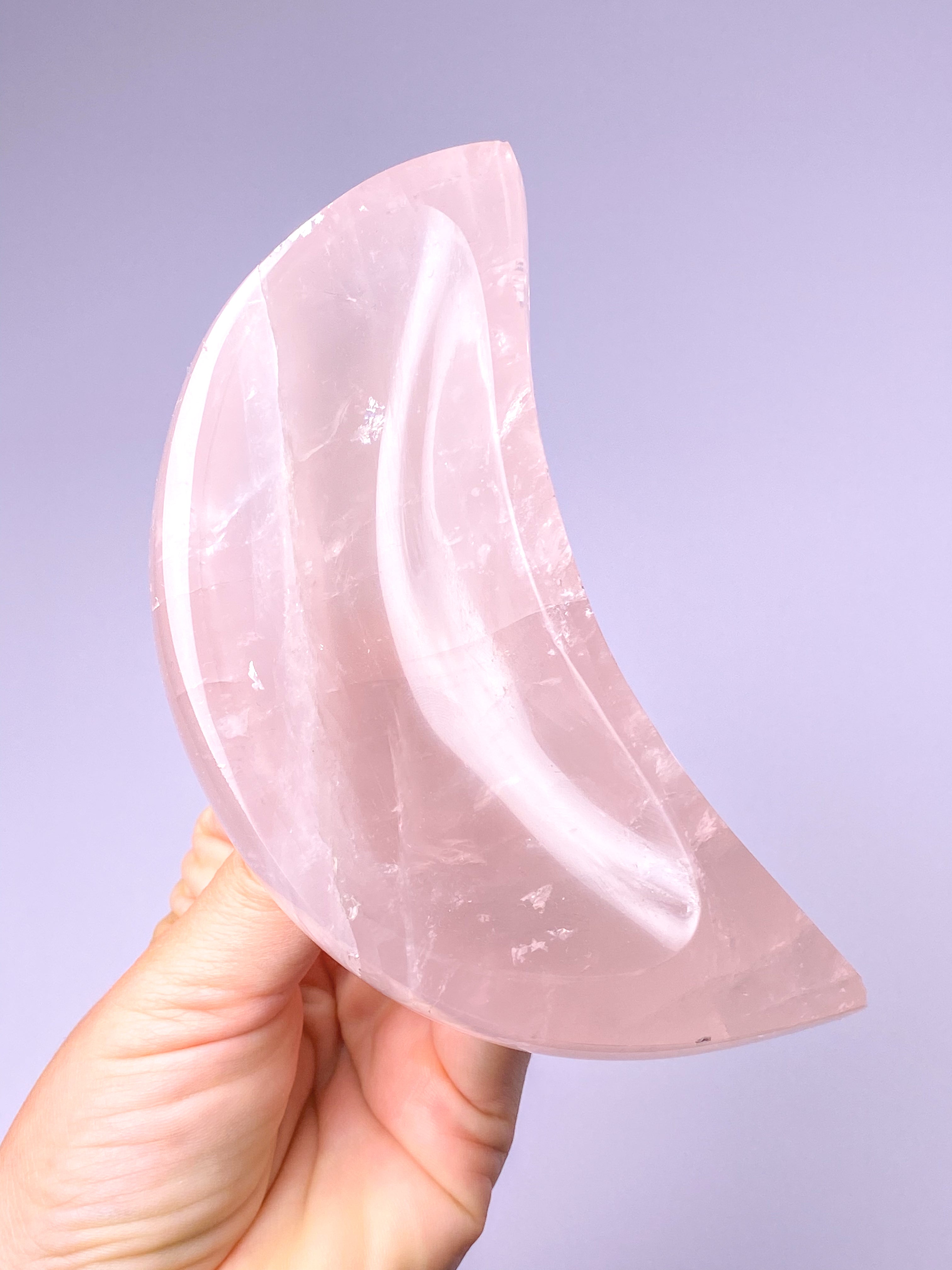 Rosakvarts Moon Bowl (No 1)
