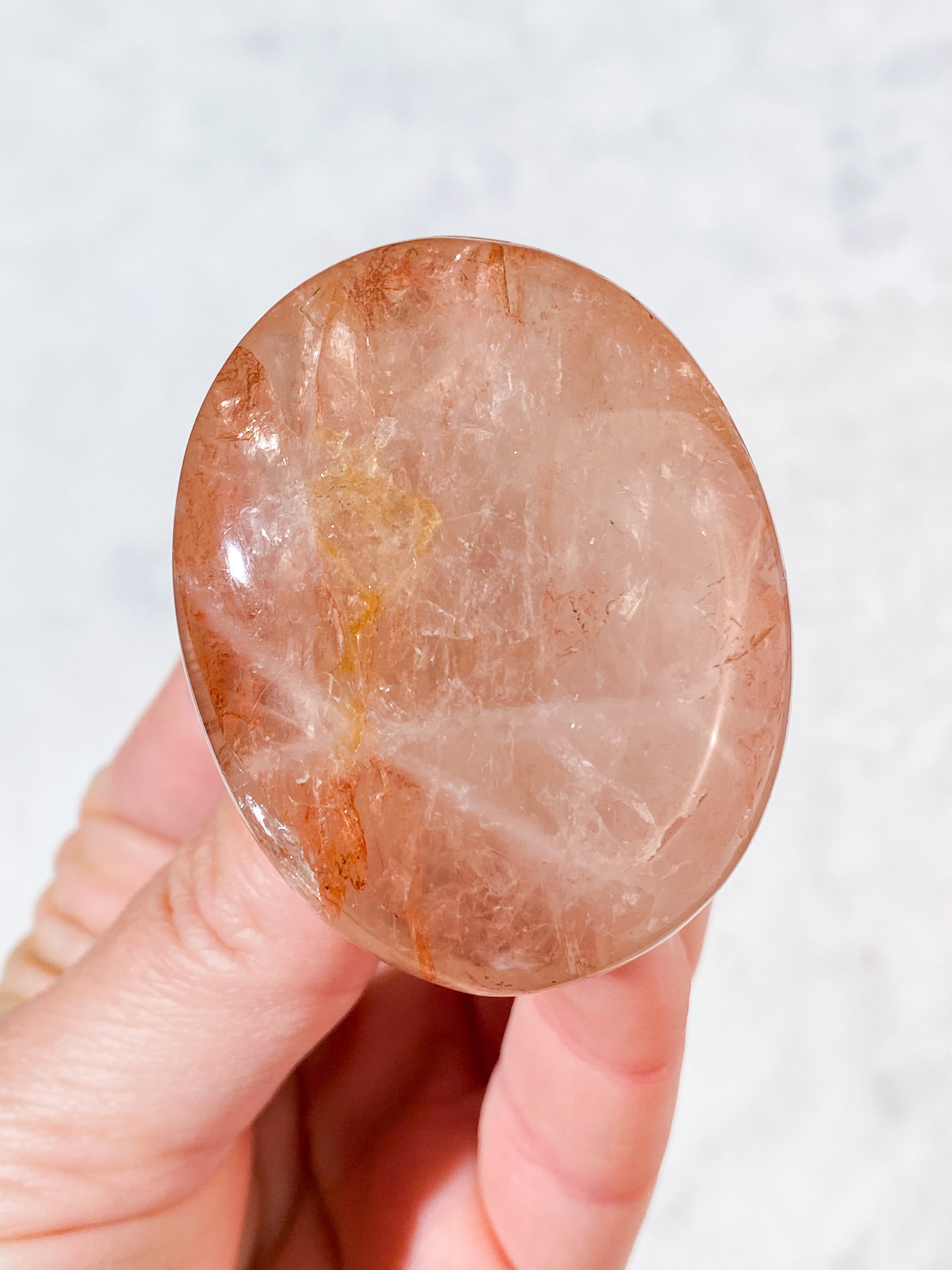 Hæmatit Kvarts Palmstone (Nr. 8)