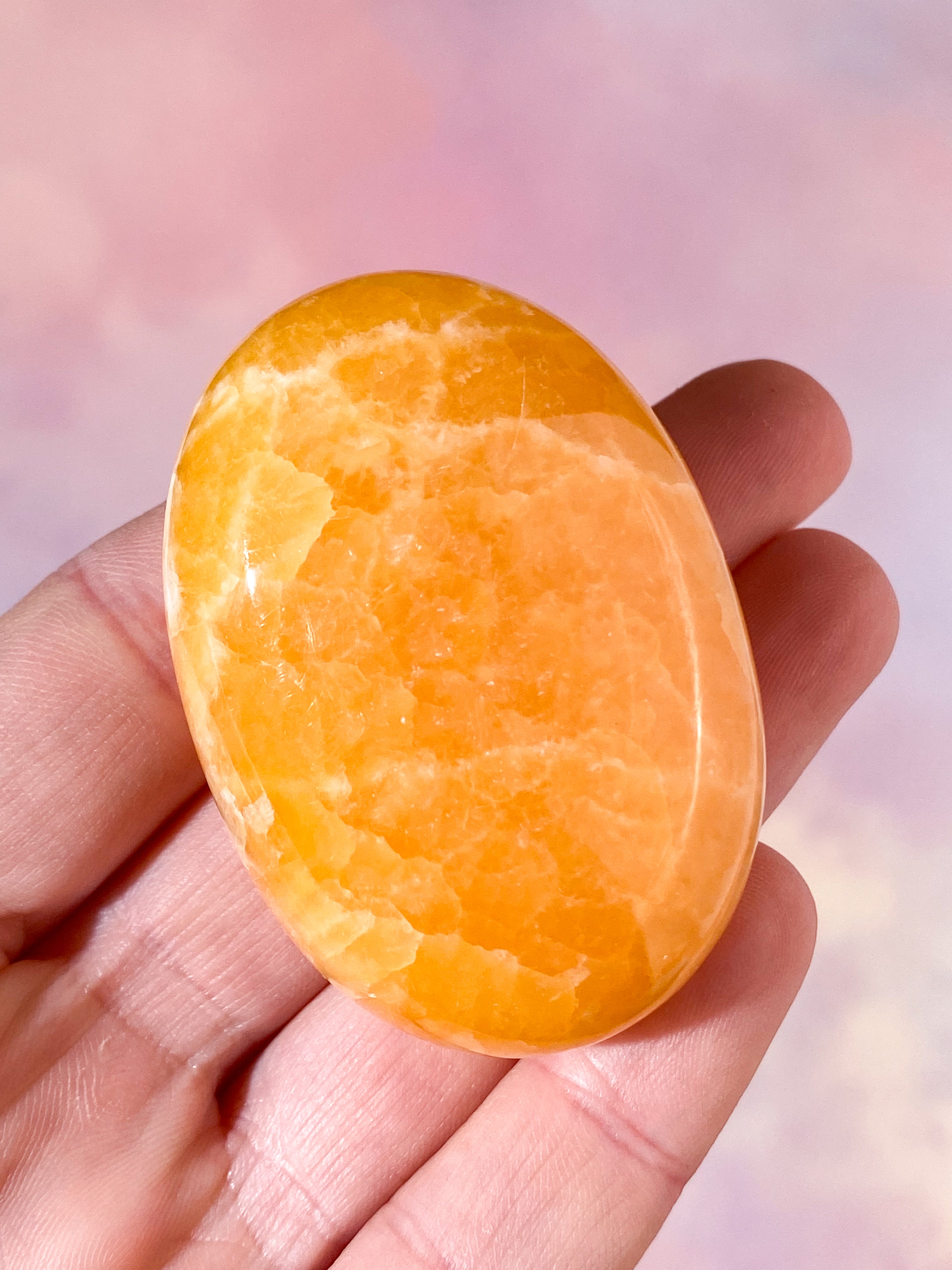 Orange Calcit Palmstone (Nr. 12)