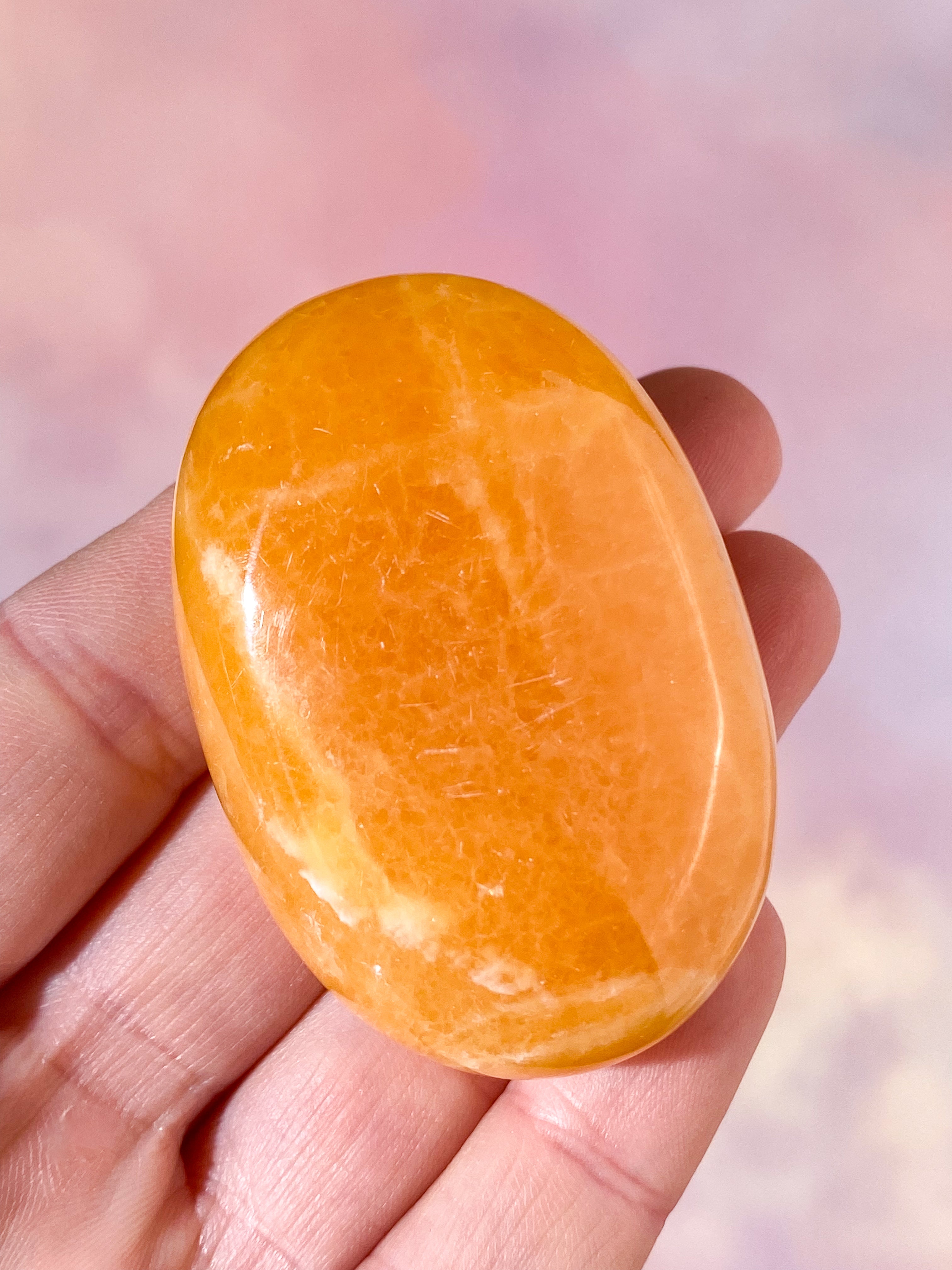 Orange Calcit Palmstone (Nr. 13)