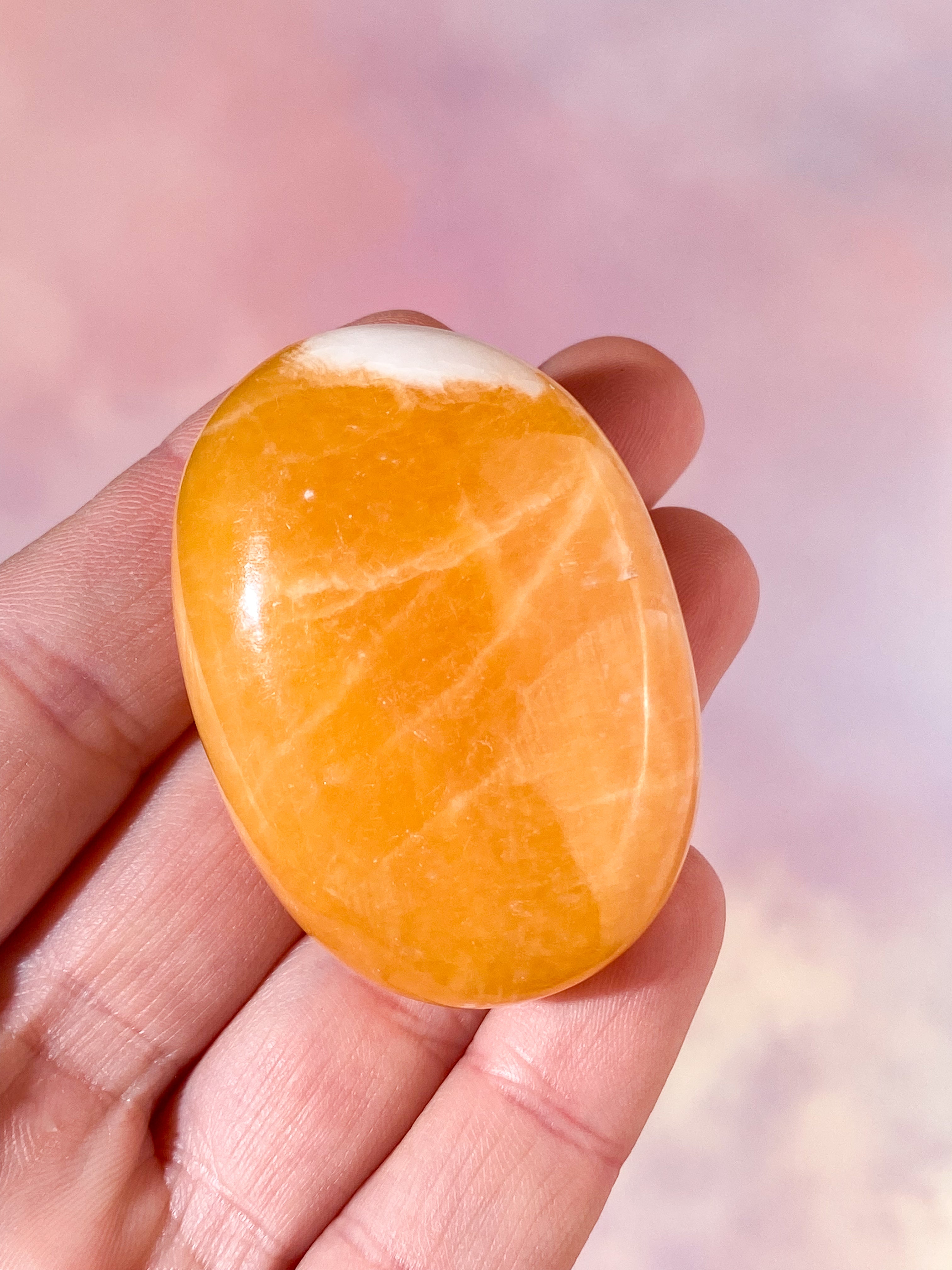 Orange Calcit Palmstone (Nr. 15)
