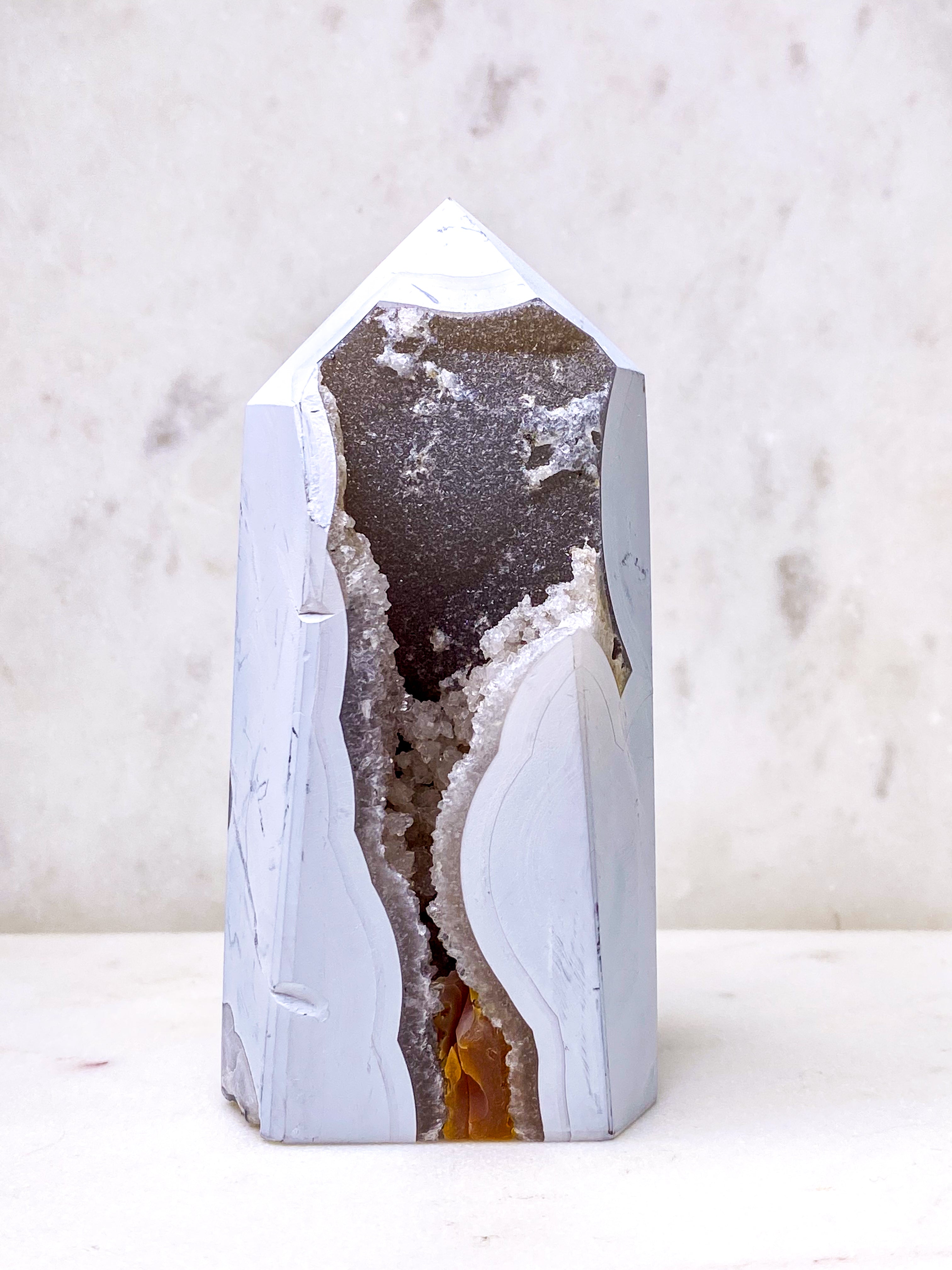 Druzy Sne Agat Tårn (Nr. 1)