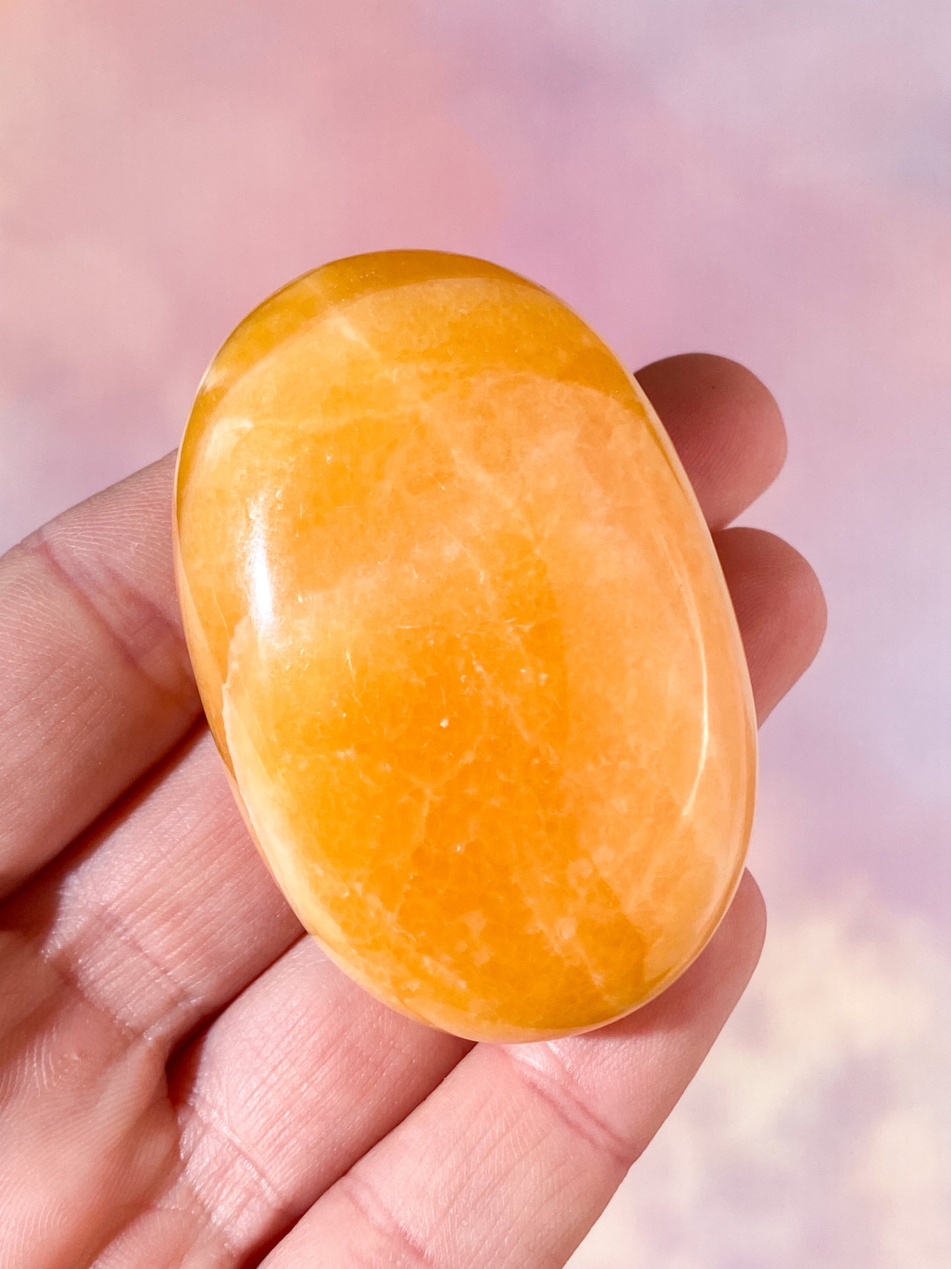 Orange Calcit Palmstone (Nr. 17)