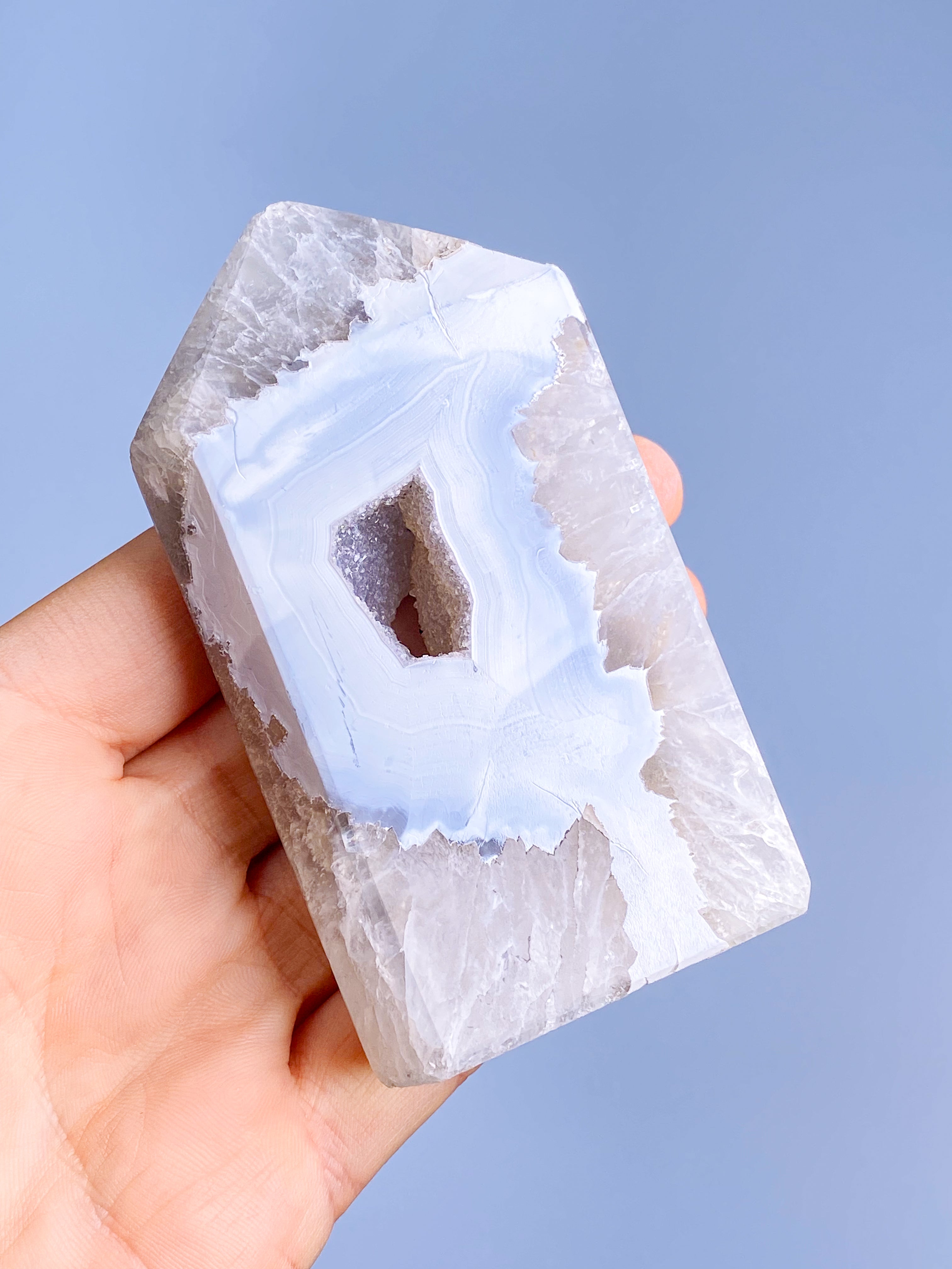 Druzy Sne Agat Tårn (Nr. 5)