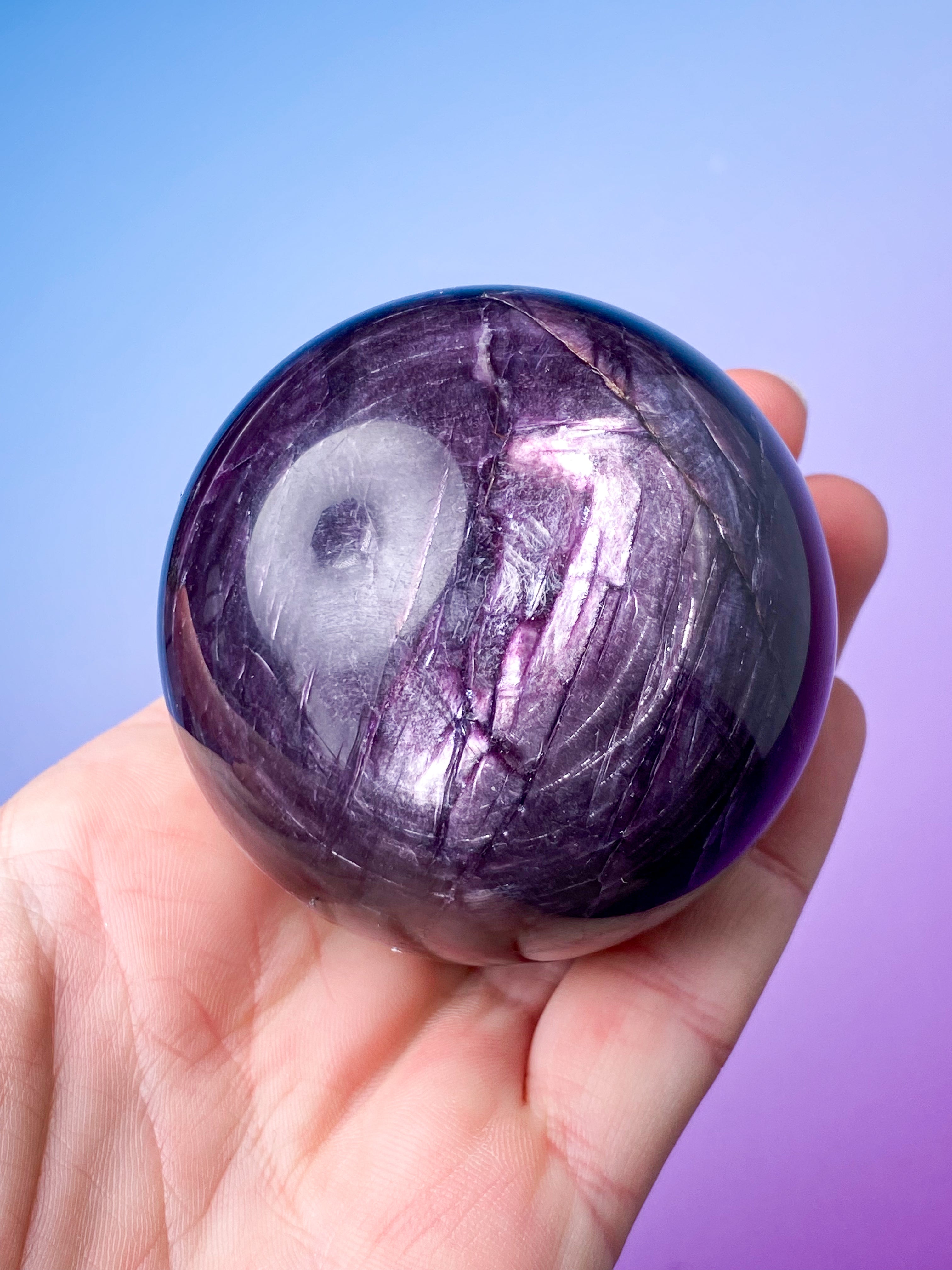 Gemmy Lepidolit Kugle (Nr. 3)