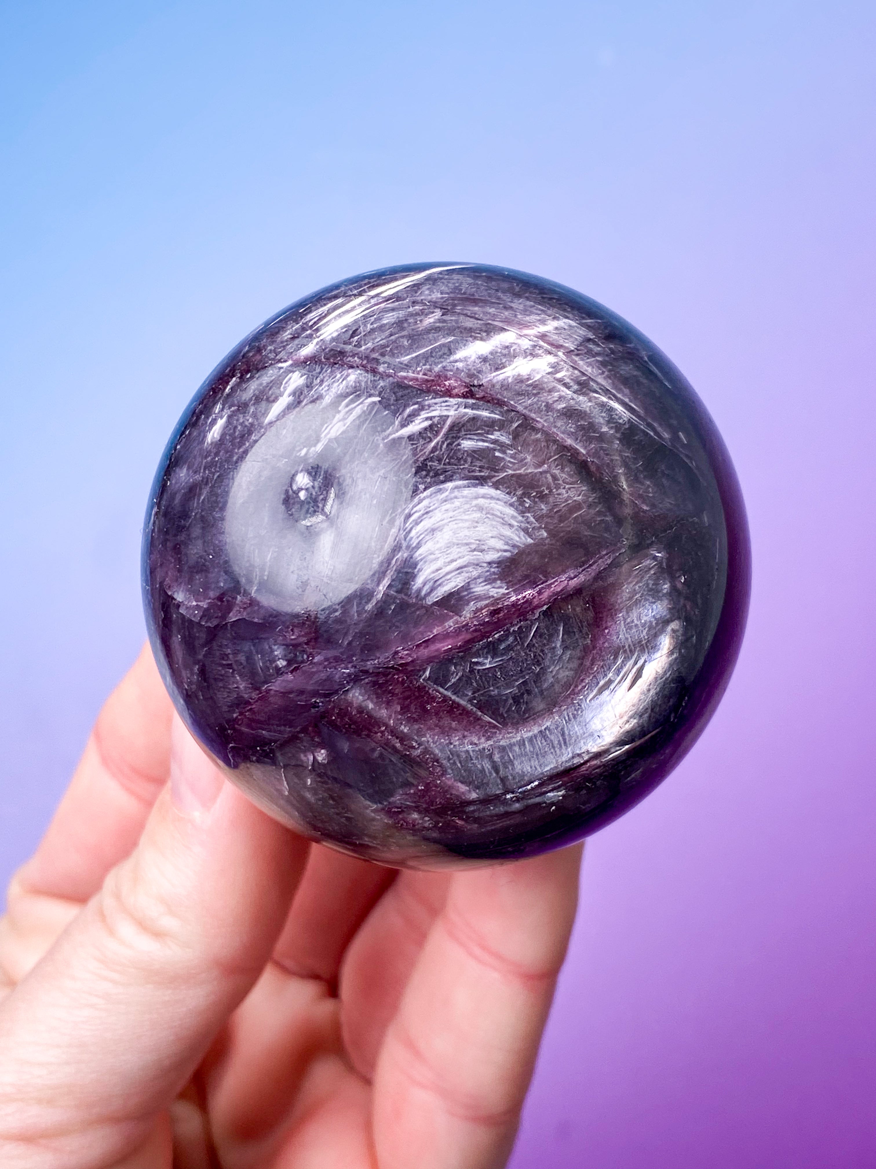 Gemmy Lepidolit Kugle (Nr. 5)