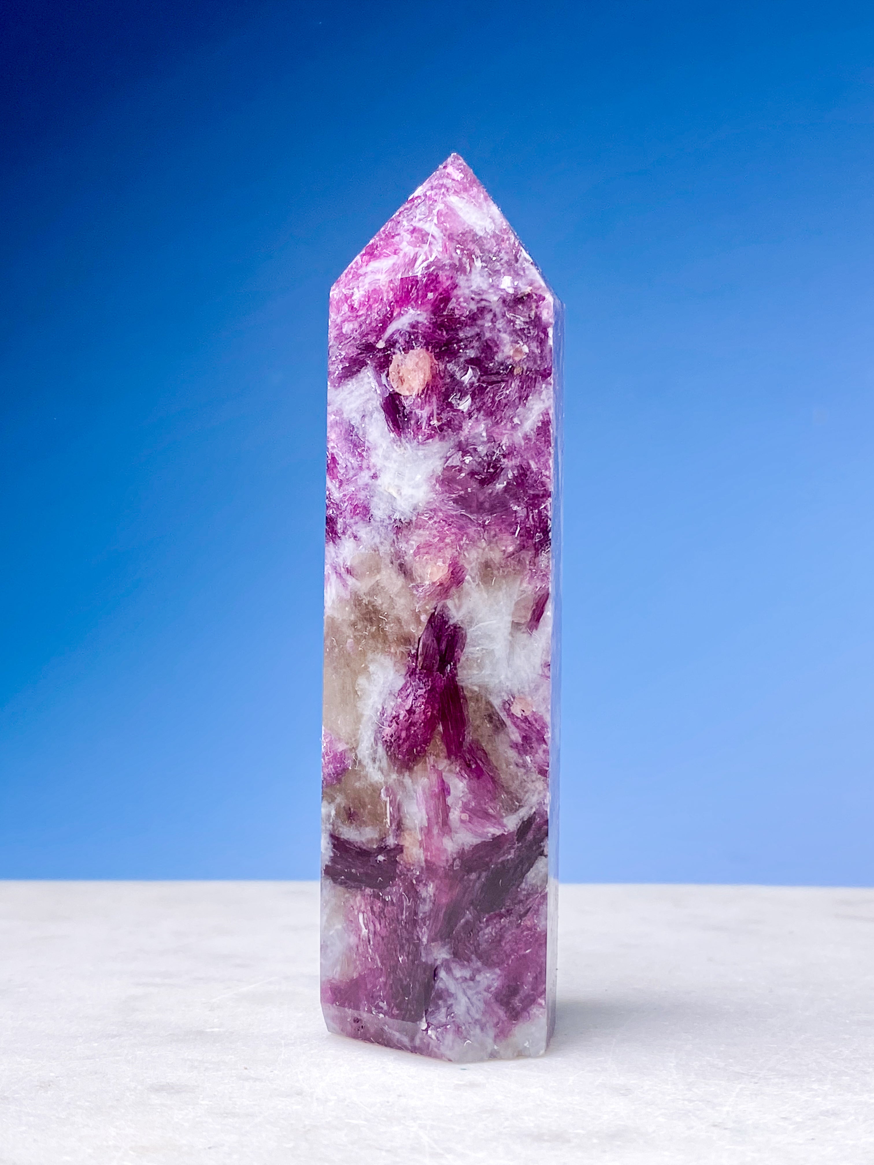 Lepidolit Tårn (Nr. 7) Eksklusiv Kvalitet
