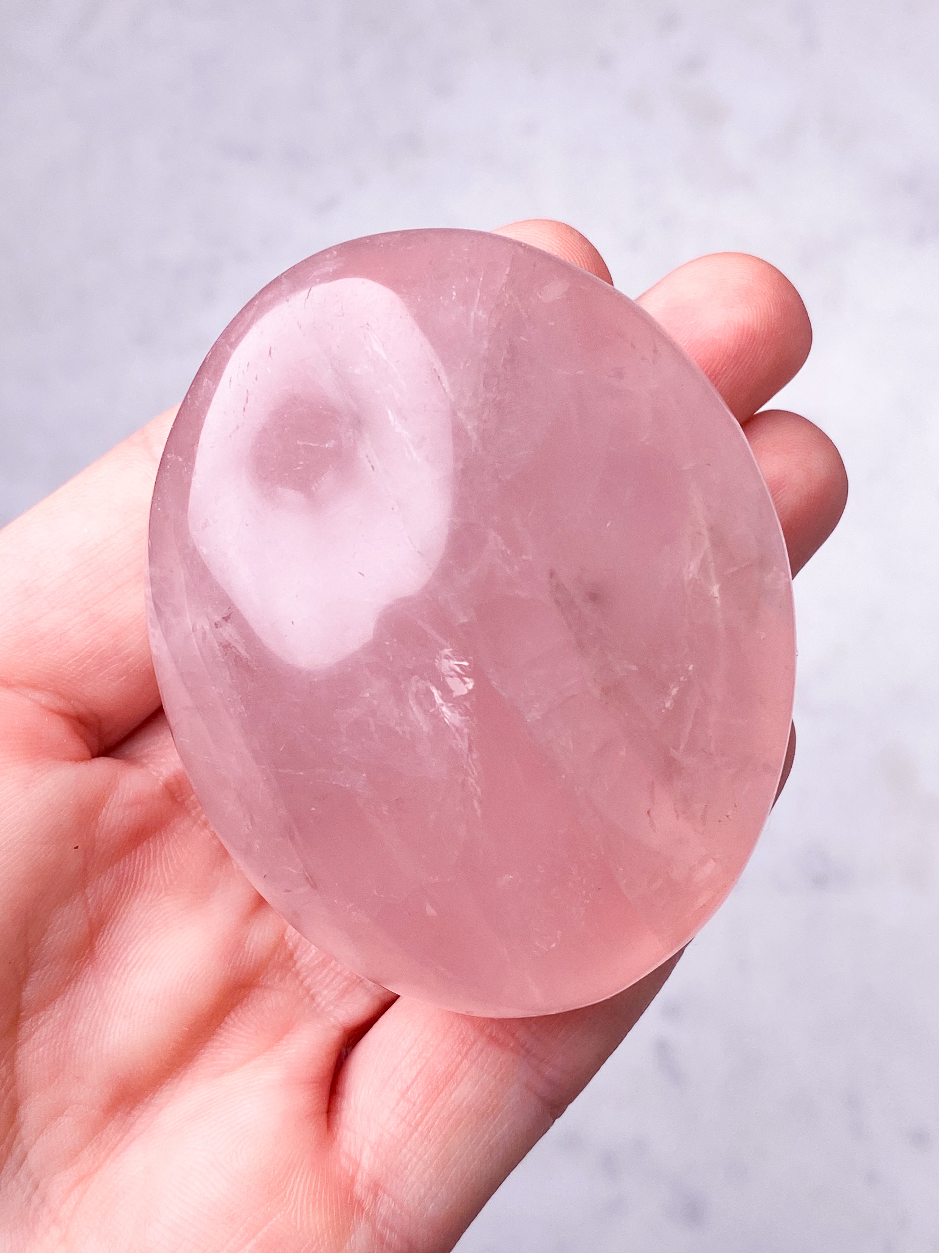 Rosakvarts Palmstone (Nr. 8)