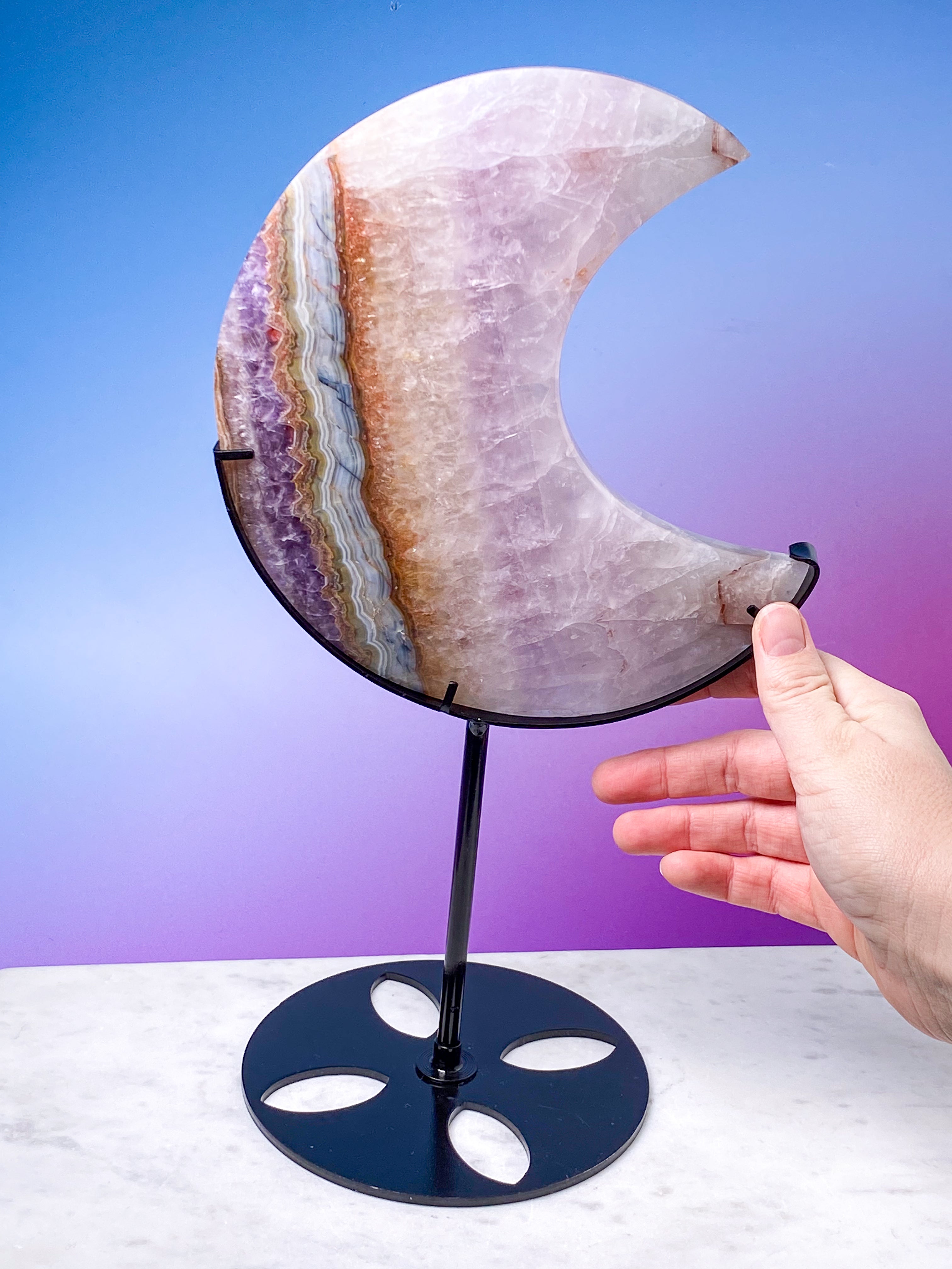 Mexico Agat & Ametyst Måne På Fod