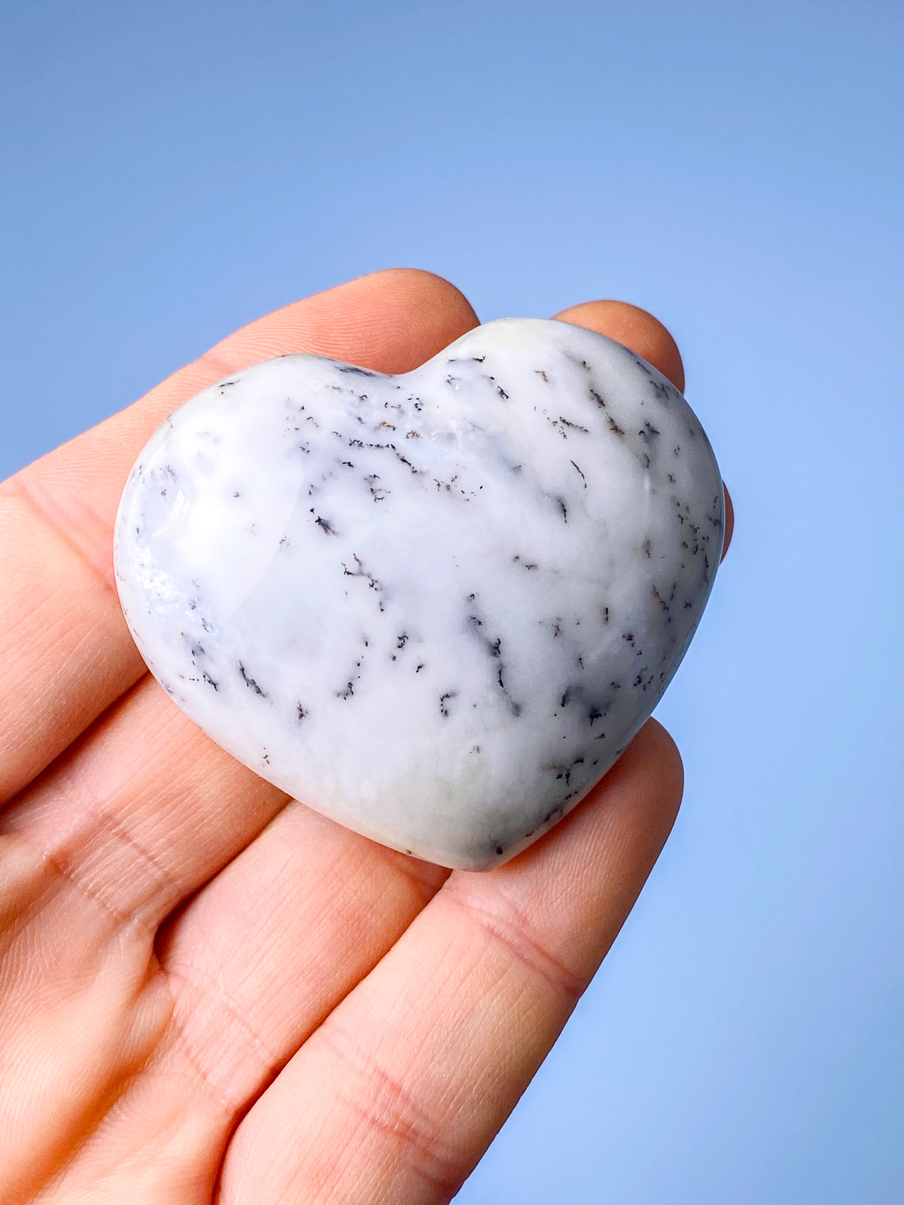 Dendrit Opal Hjerte (Nr. 9)