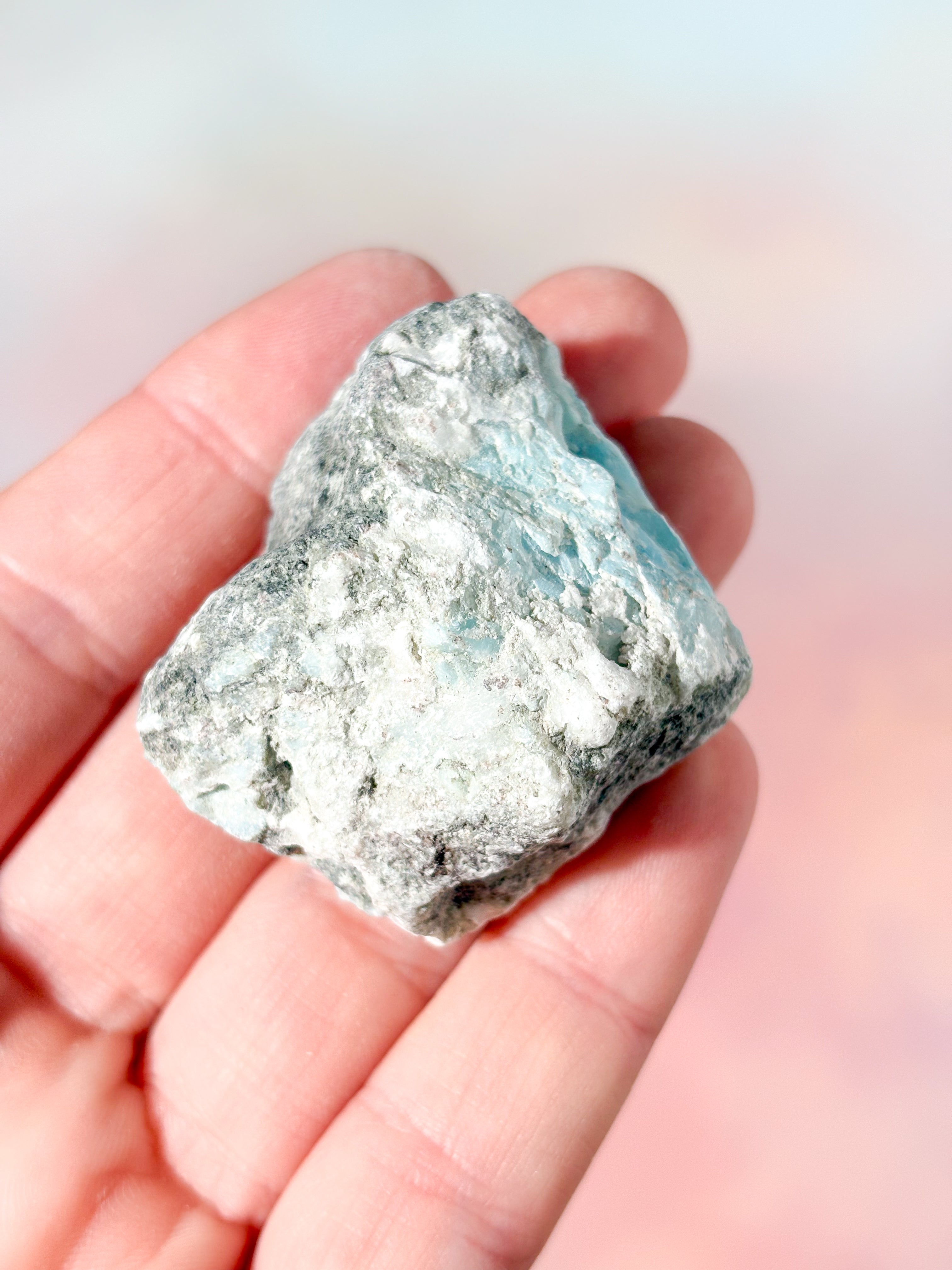 Larimar Rå Poleret (Nr. 48) Eksklusiv Kvalitet