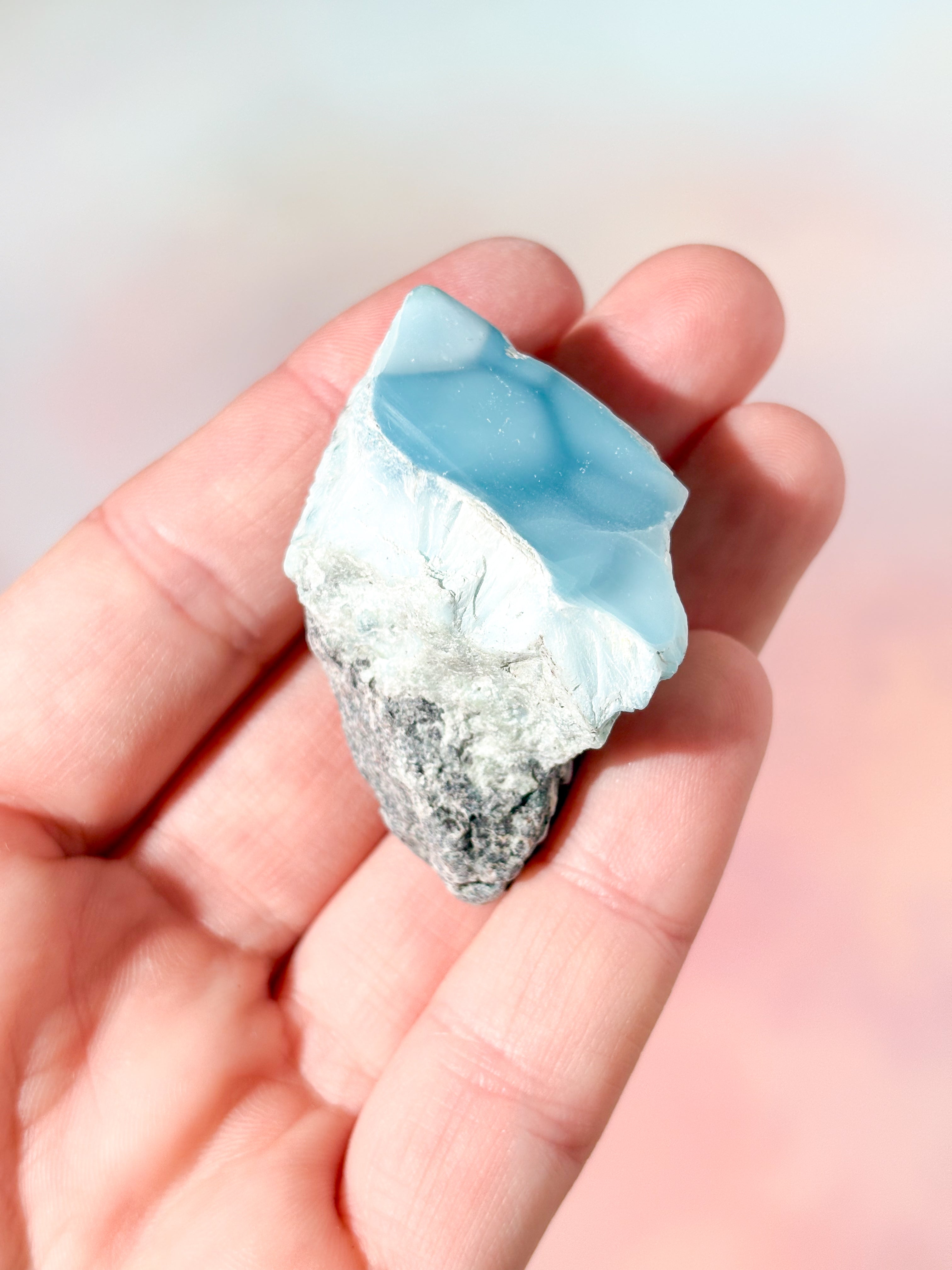 Larimar Rå Poleret (Nr. 50) Eksklusiv Kvalitet