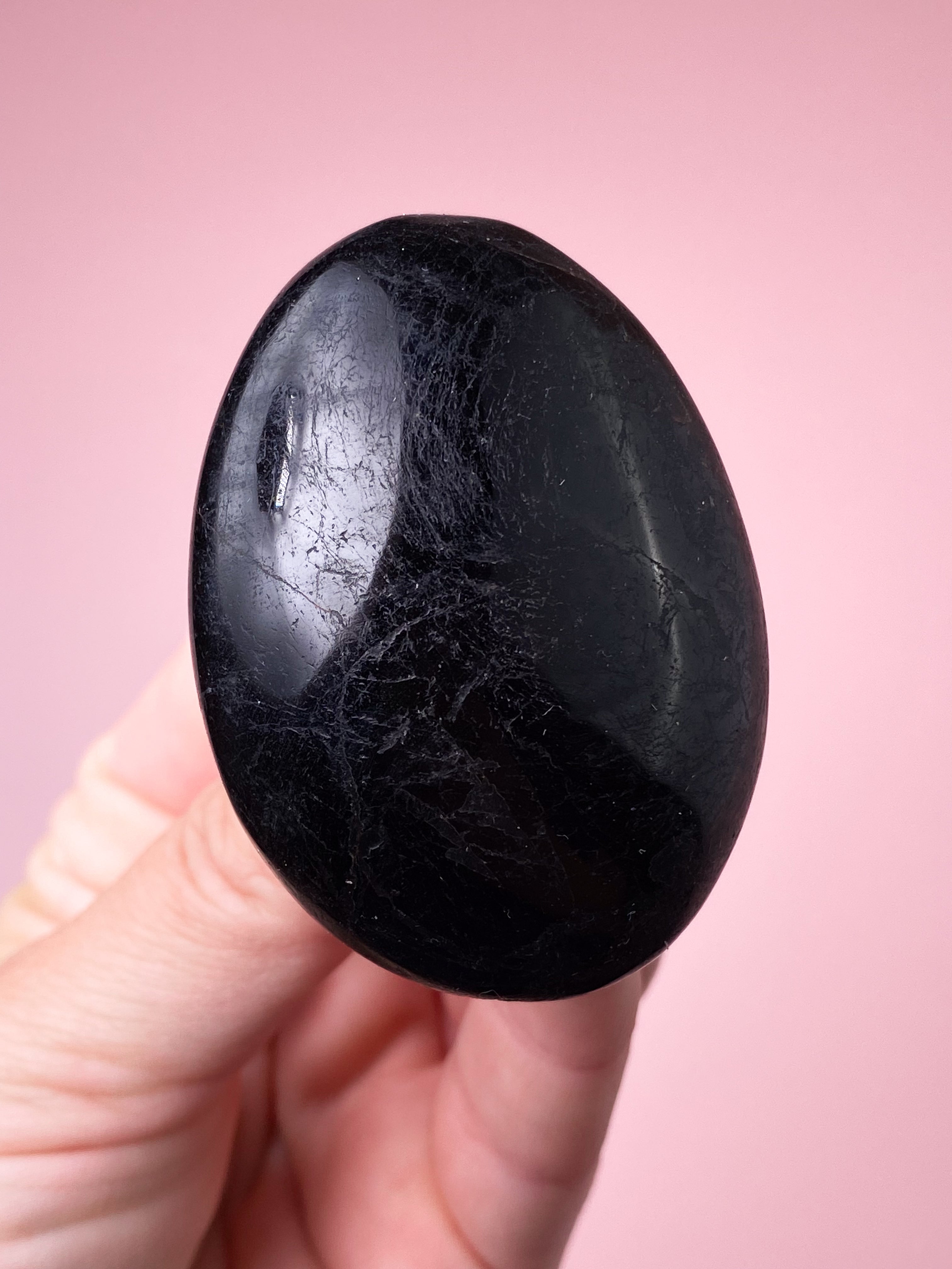 Sort Turmalin Palmstone (Nr. 10)