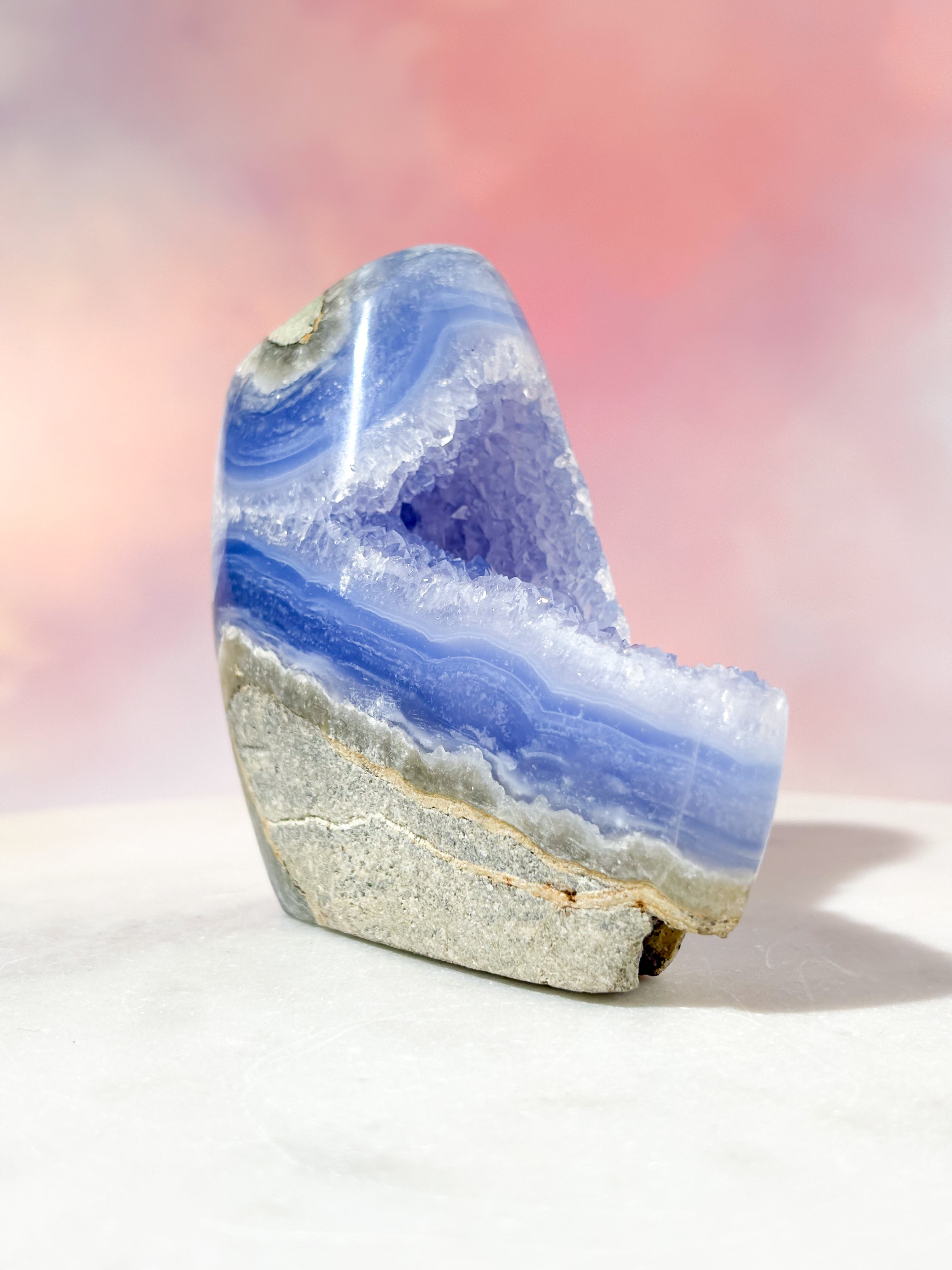 Druzy Blonde Agat Freeform (Nr. 17)