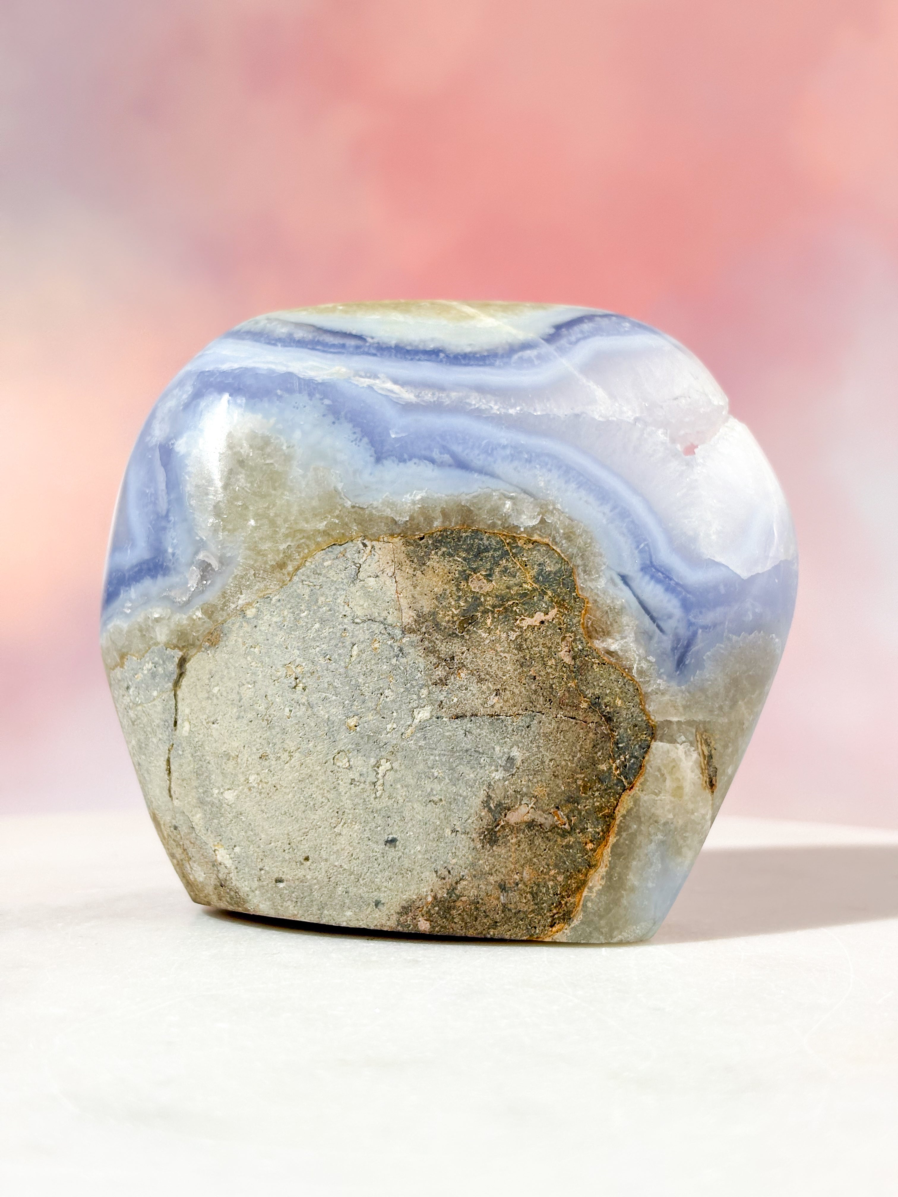 Druzy Blonde Agat Freeform (Nr. 18)
