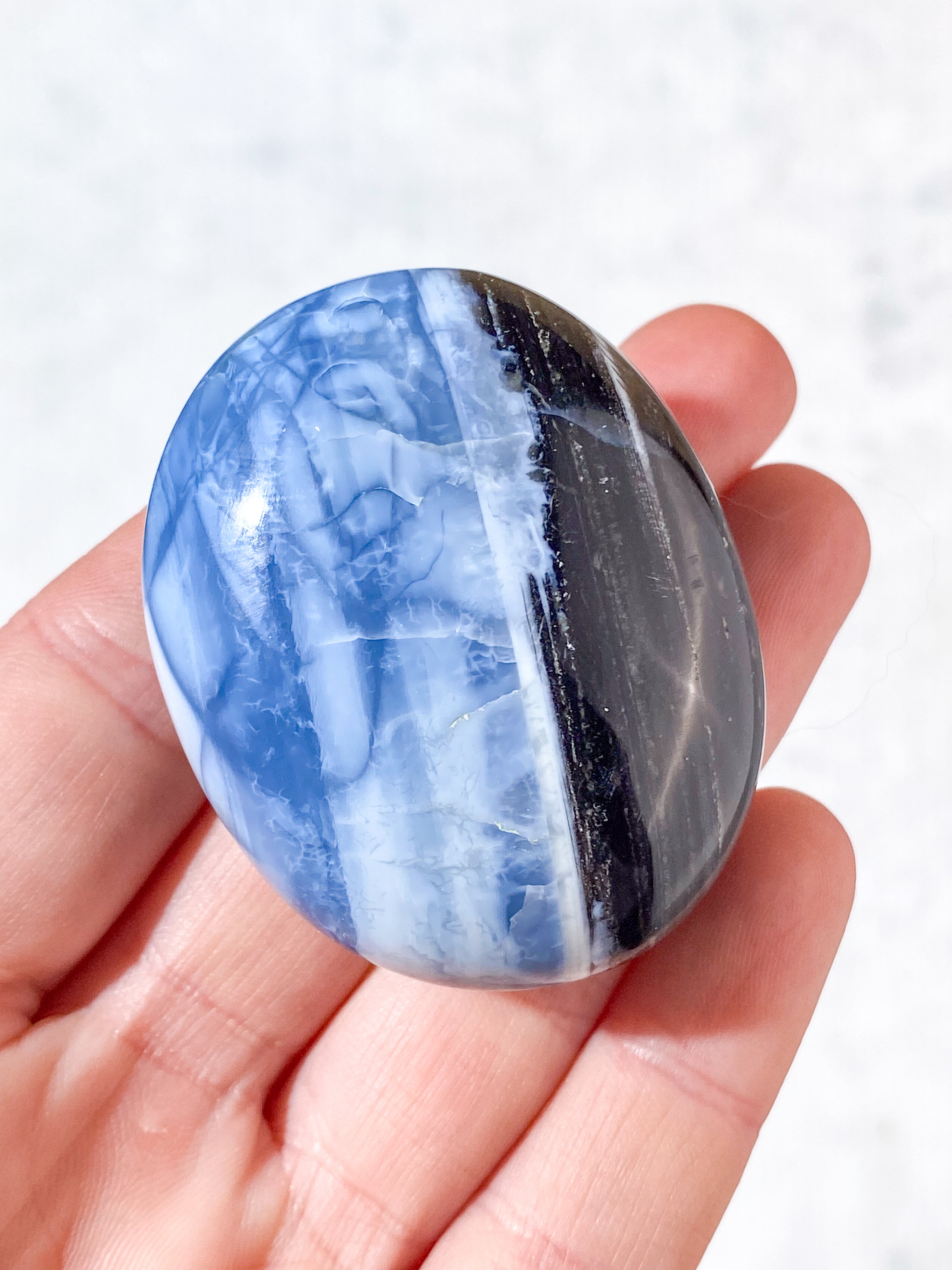 Blå Opal Palmstone (Nr.2)